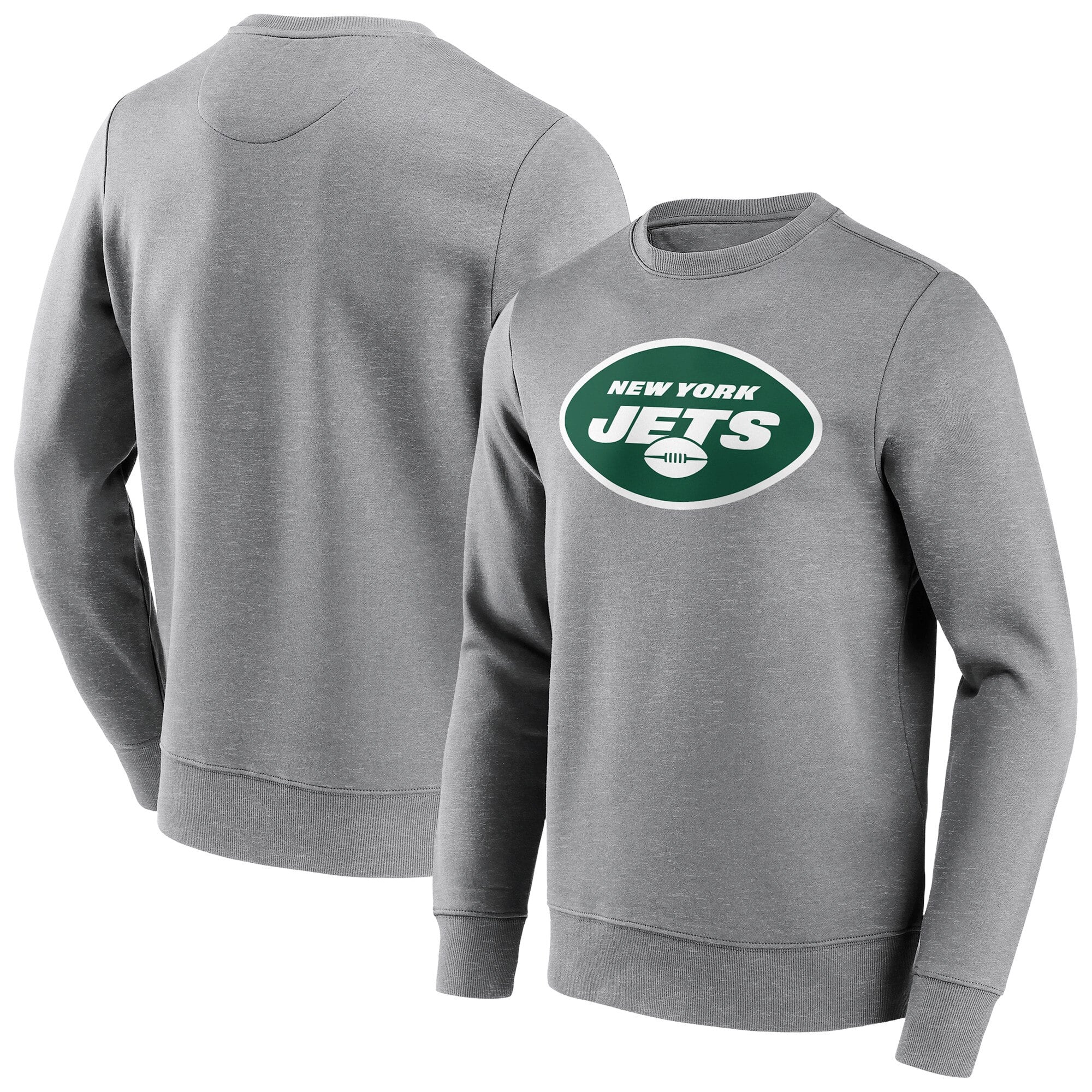 New York Jets Neutral Colour Logo Crew Sweatshirt - Mens - Big & Tall