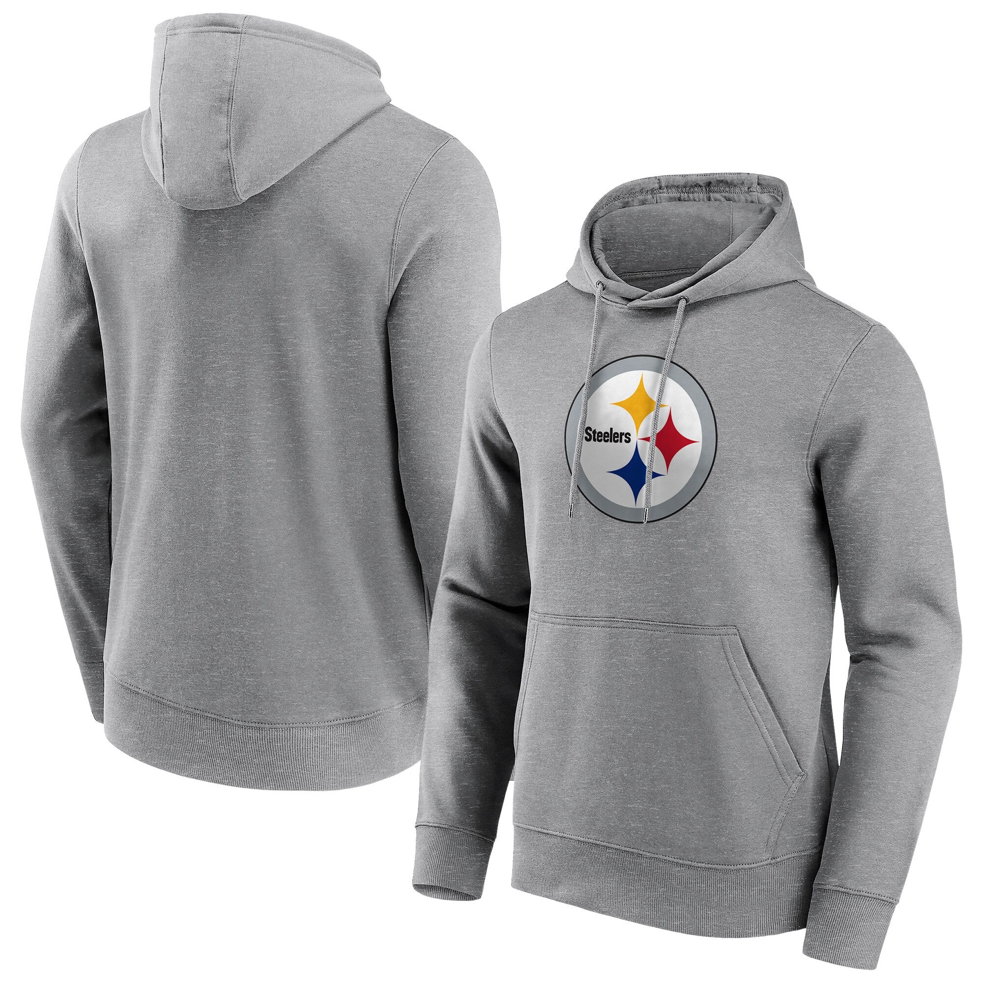 Sweat à capuche logo couleur neutre des Steelers de Pittsburgh - Hommes - Grands et grands