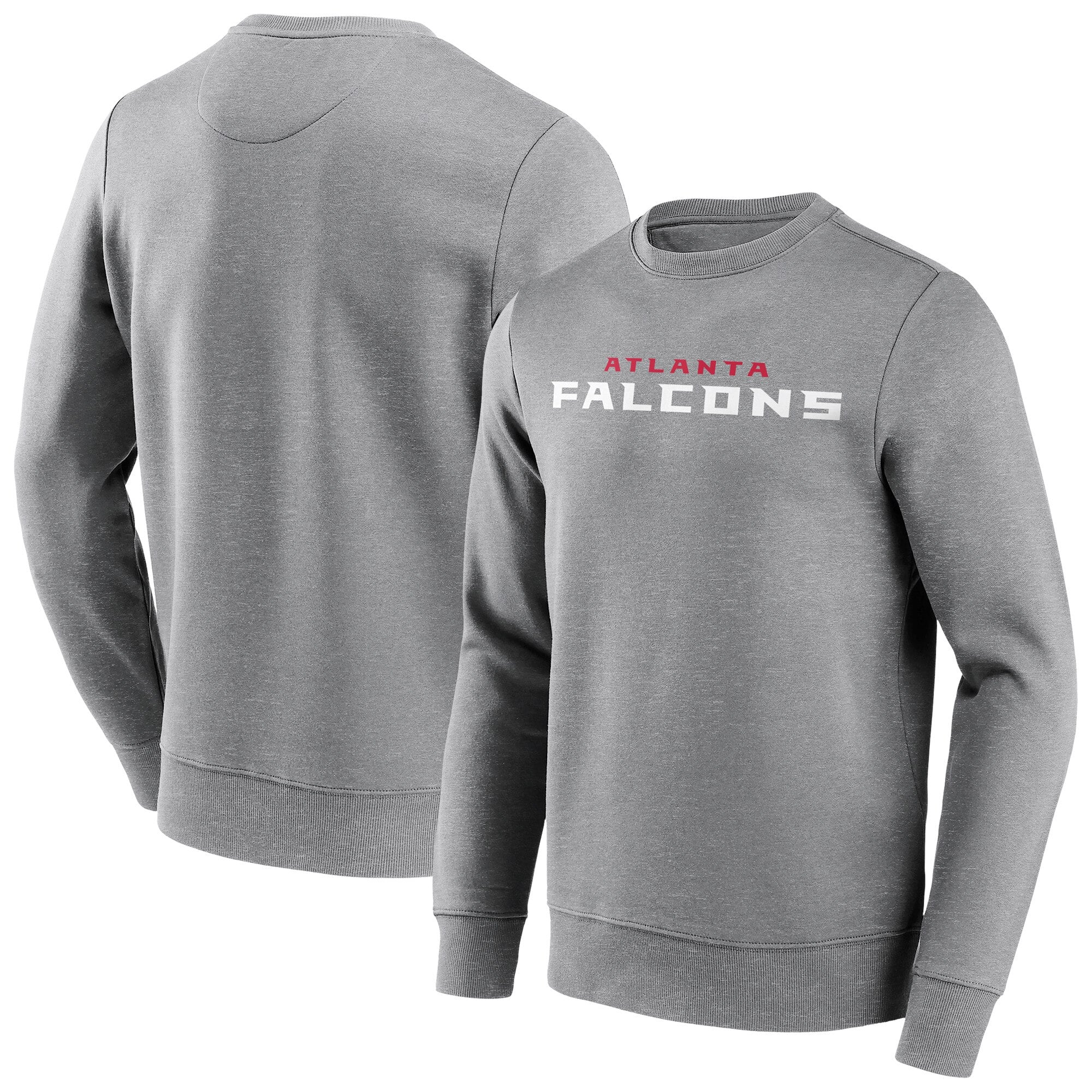 Sweat-shirt ras du cou à logo couleur neutre des Falcons d'Atlanta - Hommes - Grands et grands