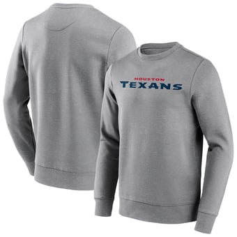 Houston Texans Neutral Colour Wordmark Crew Sweatshirt - Mens