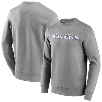 Baltimore Ravens Neutral Colour Wordmark Crew Sweatshirt - Mens
