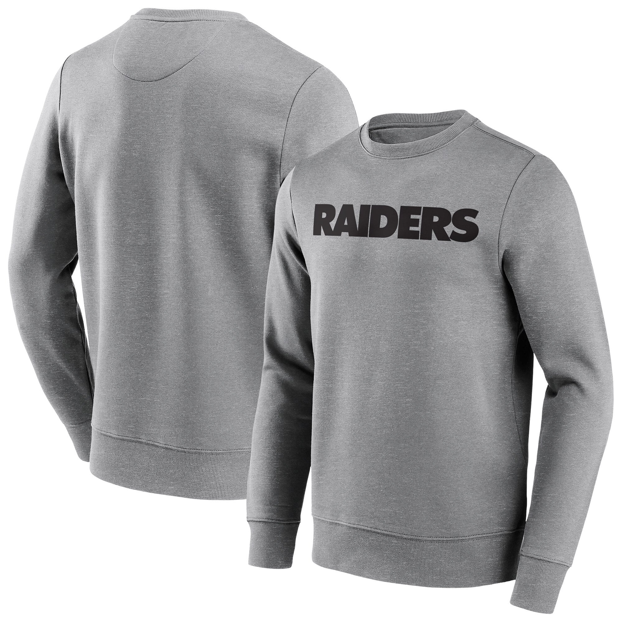 Sweat-shirt ras du cou à logo couleur neutre Raiders de Las Vegas - Homme