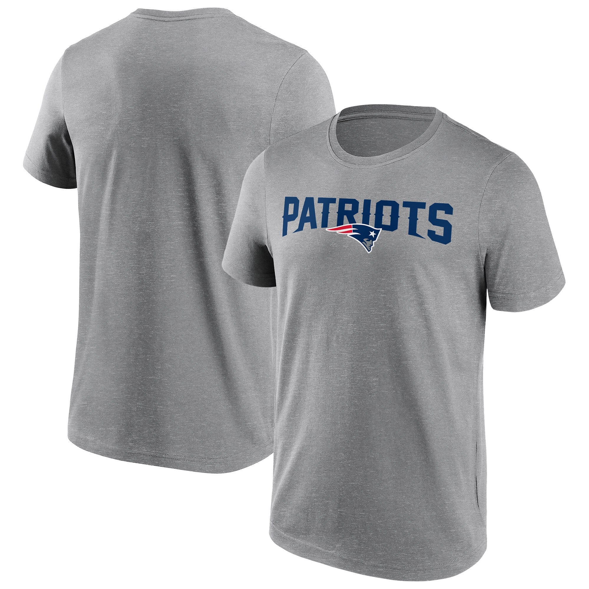 New England Patriots Neutral Colour Wordmark T-Shirt - Mens - Big & Tall