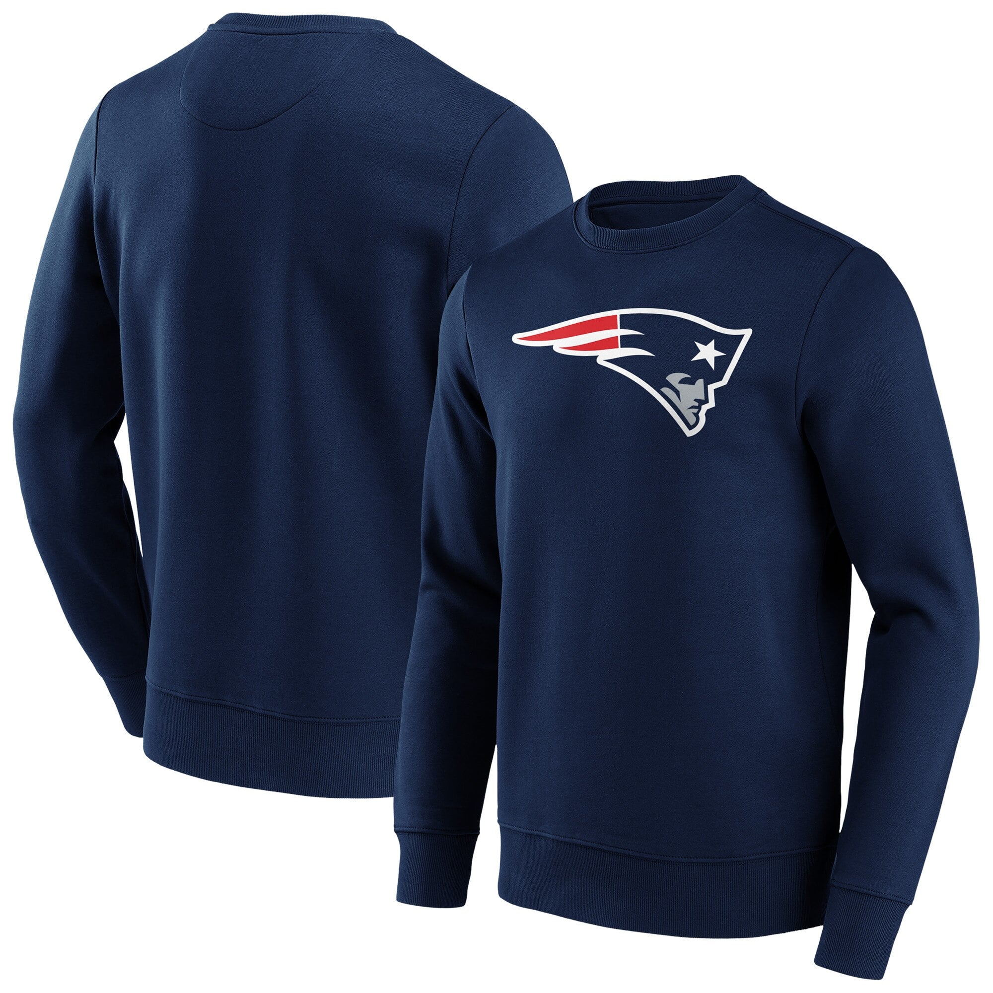 Felpa girocollo con logo a colori primari dei New England Patriots - Uomo