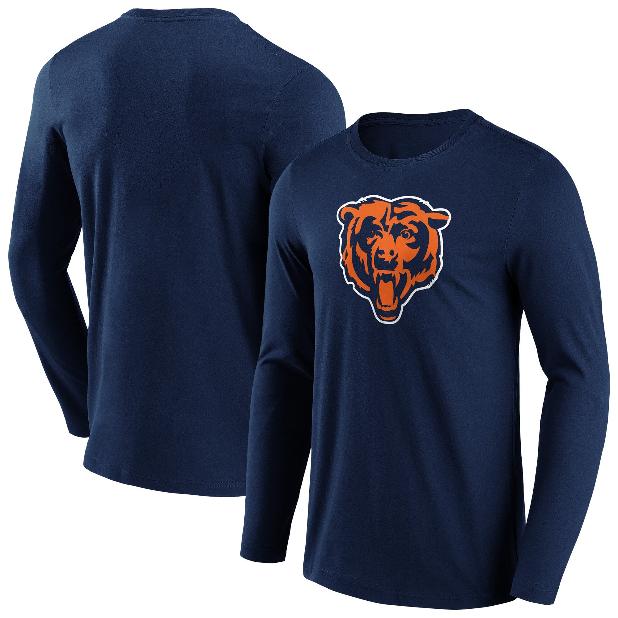 T-shirt a maniche lunghe con logo a colori primari dei Chicago Bears - Uomo