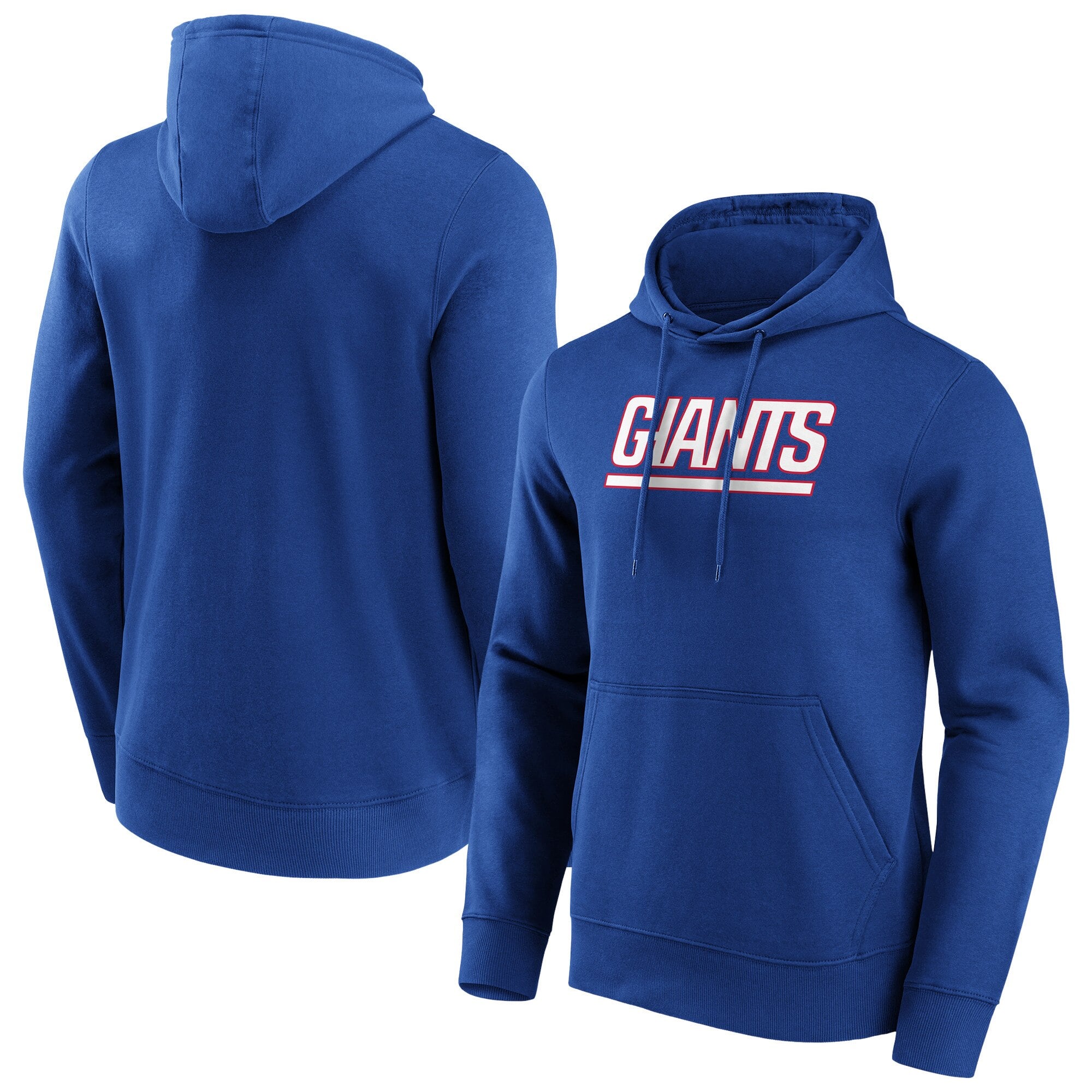 New York Giants Primary Colour Wordmark Hoodie - Mens