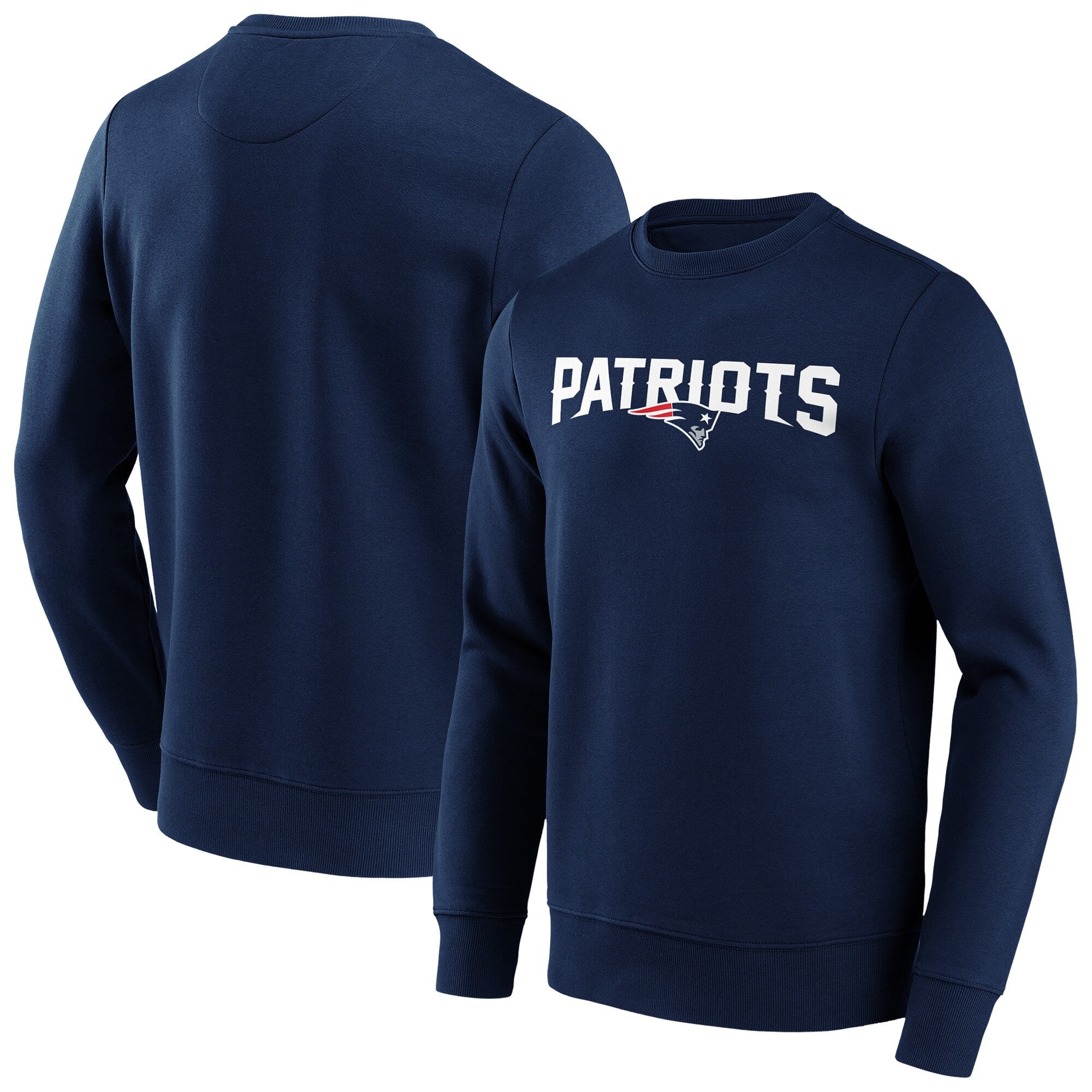 Felpa girocollo con scritta in colori primari dei New England Patriots - Uomo