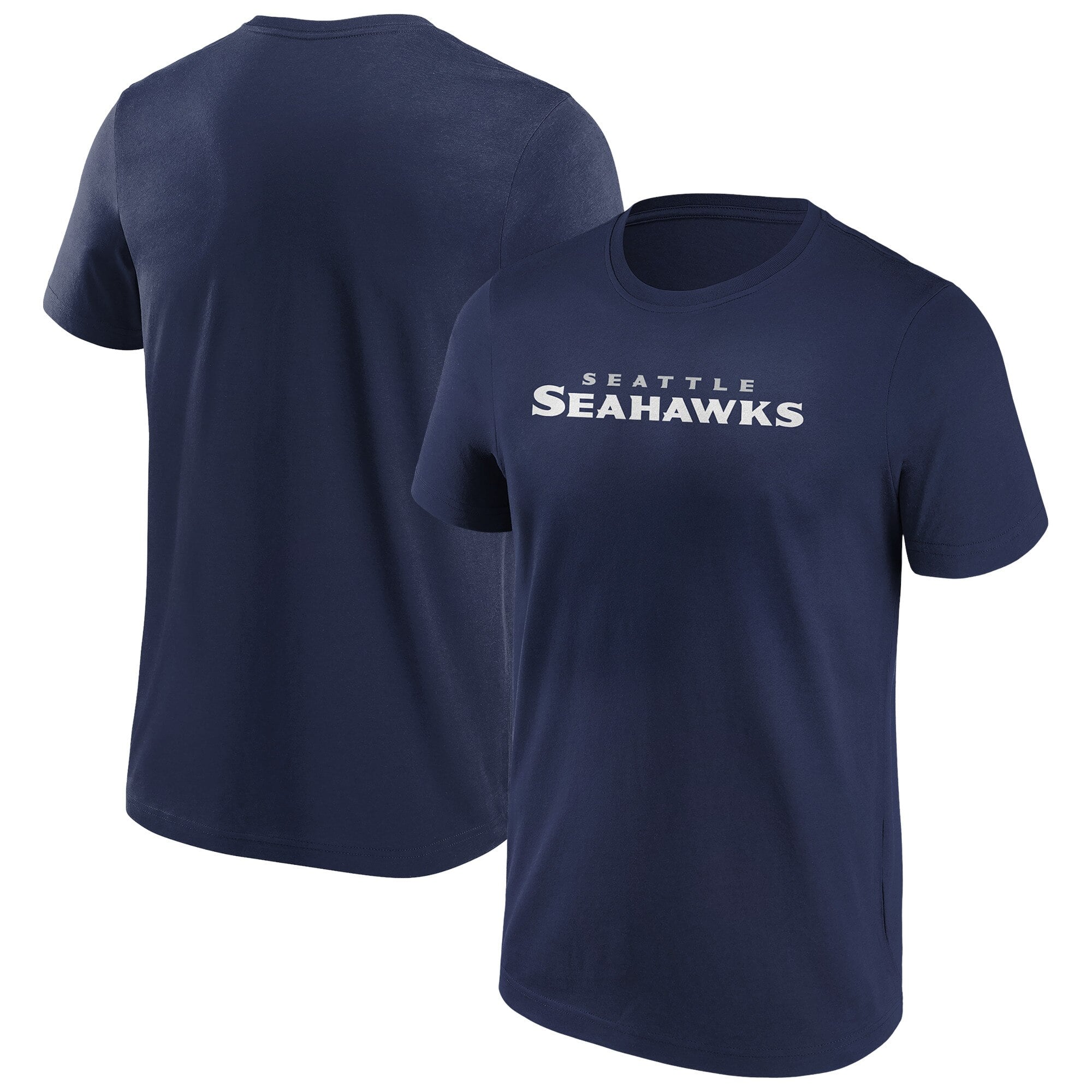 Seattle Seahawks Primary Colour Wordmark T-Shirt - Mens - Big & Tall