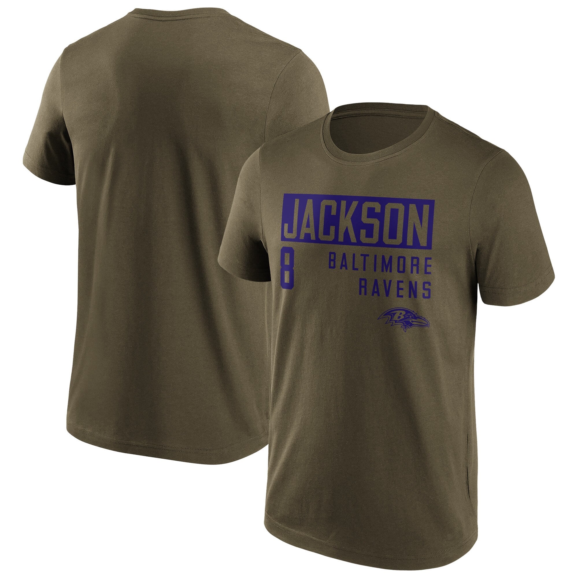 Camiseta de moda con nombre y número de Baltimore Ravens - Lamar Jackson - Hombre