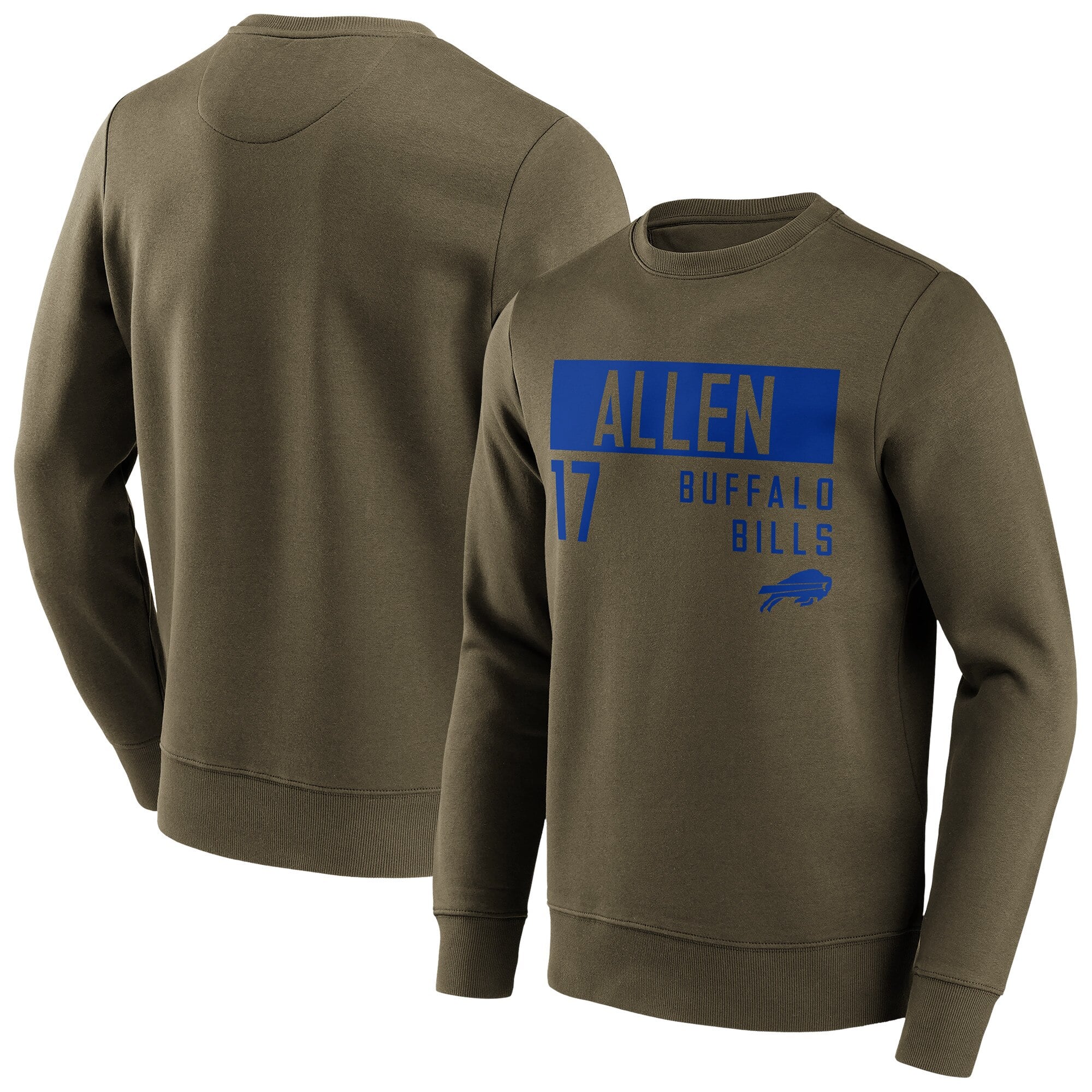 Buffalo Bills - Sudadera con cuello redondo con nombre y número de moda - Josh Allen - Hombre