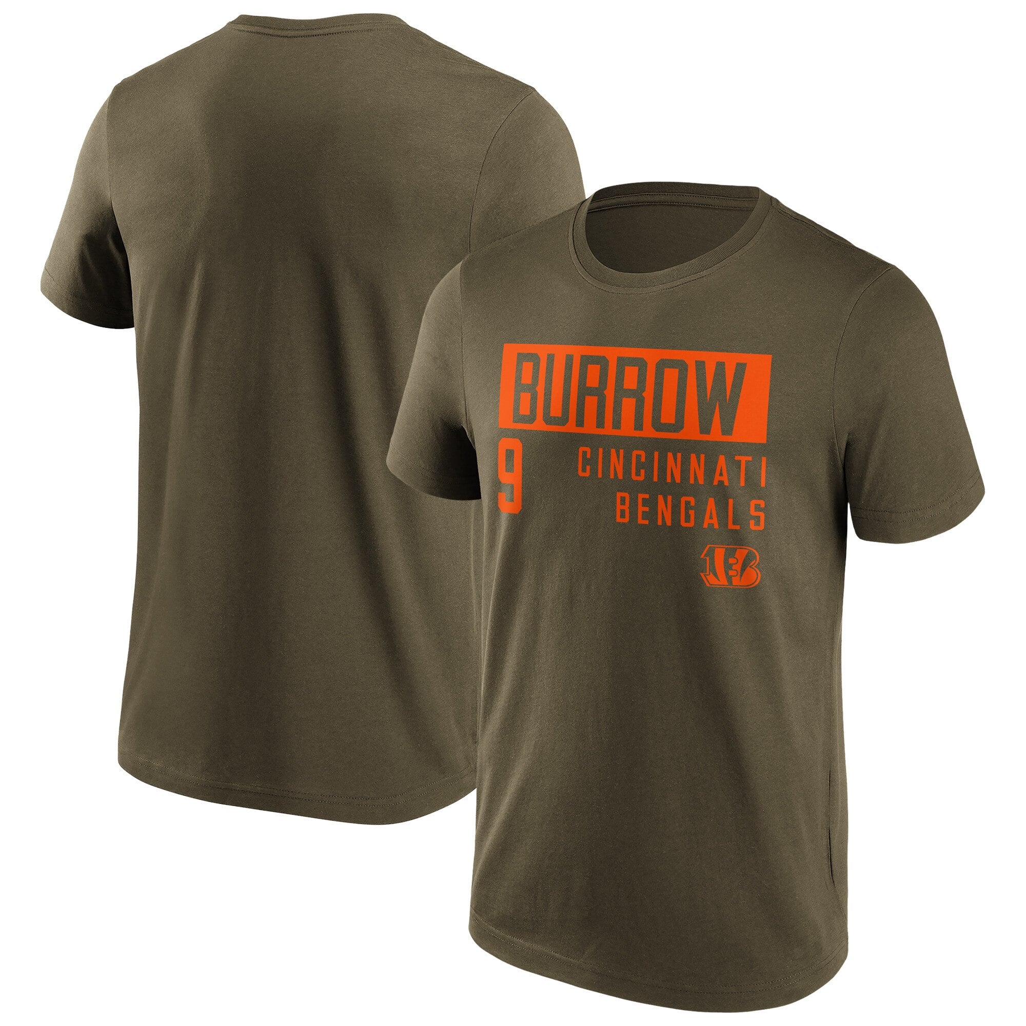 Maglietta con nome e numero alla moda dei Cincinnati Bengals - Joe Burrow - Uomo