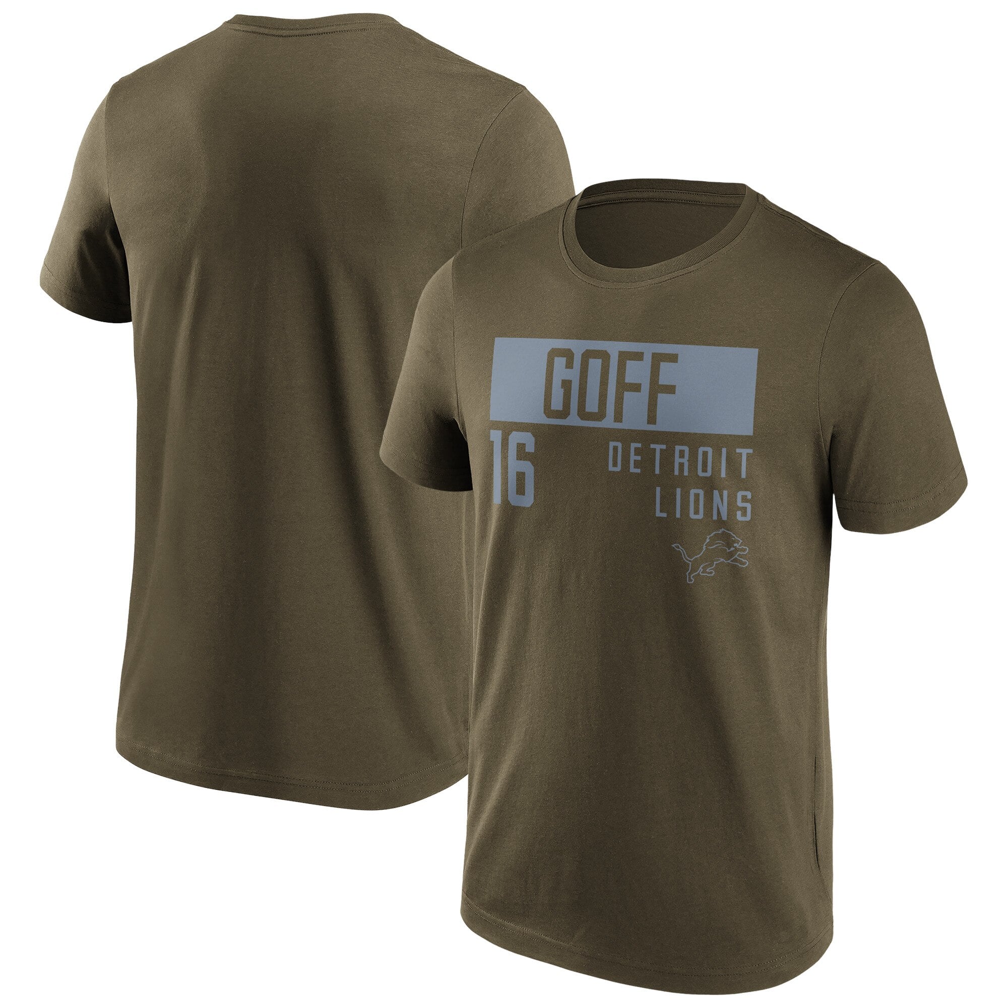 Maglietta con nome e numero alla moda dei Detroit Lions - Jared Goff - Uomo