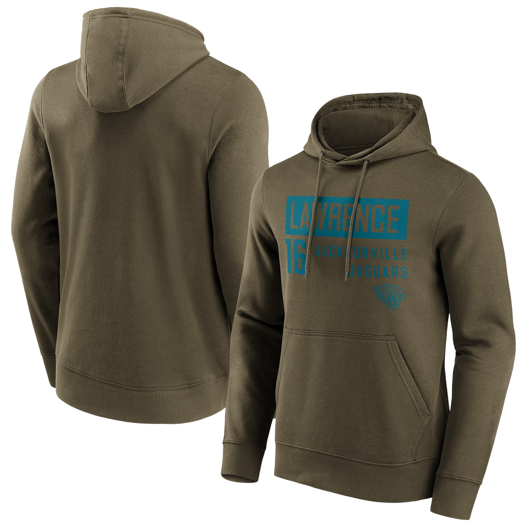 Felpa con cappuccio con nome e numero alla moda dei Jacksonville Jaguars - Trevor Lawrence - Uomo - Grande e alto