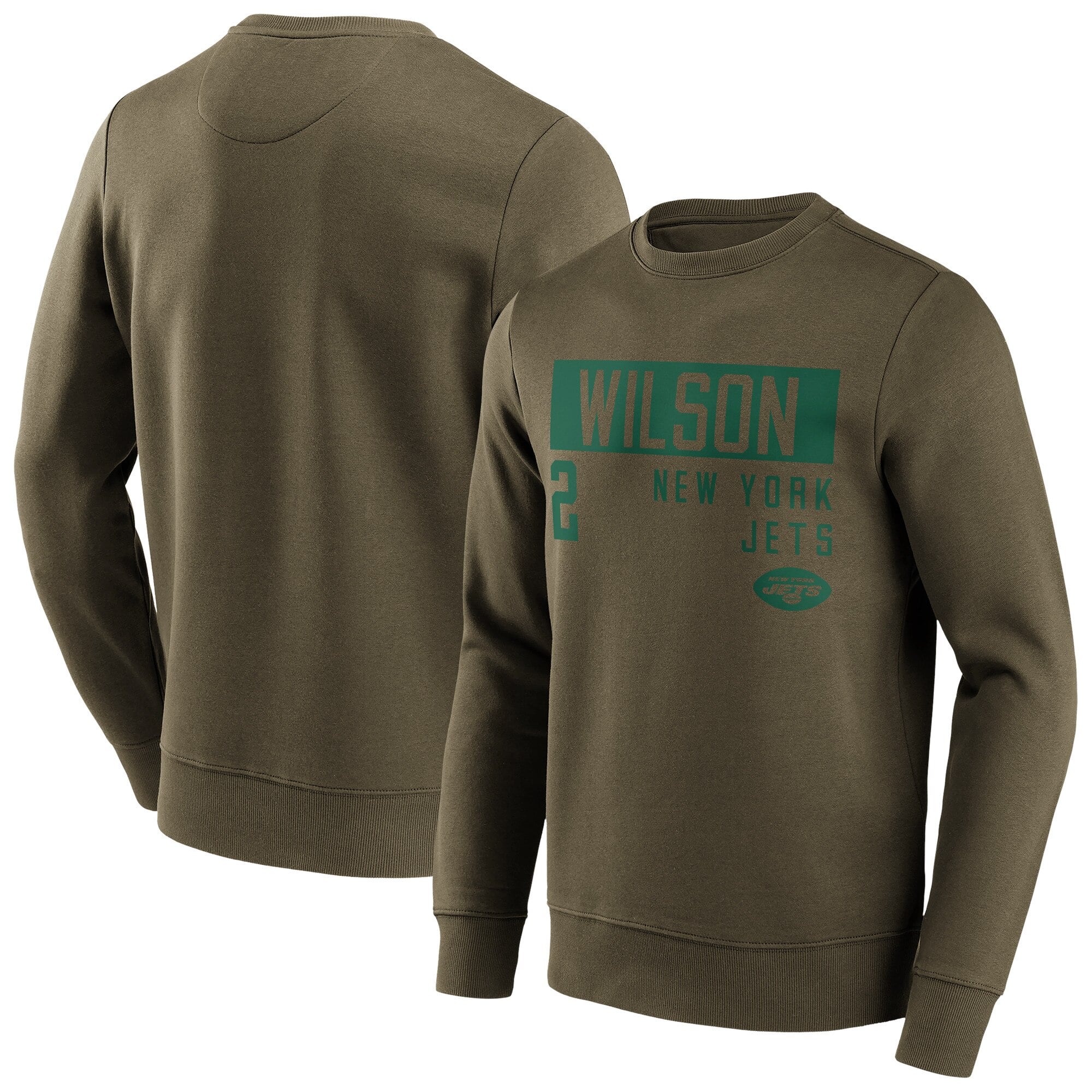 Felpa girocollo con nome e numero dei New York Jets Fashion - Zach Wilson - Uomo
