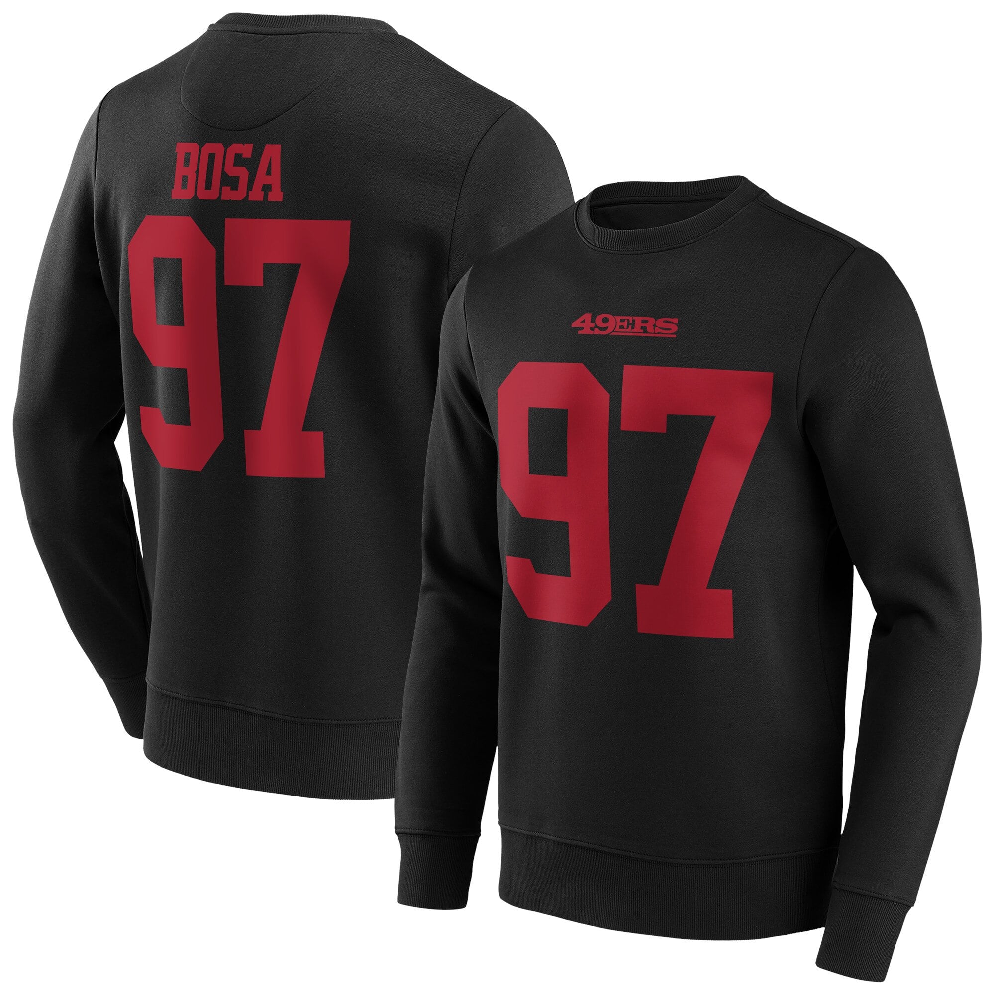 Felpa girocollo con nome e numero alternativi dei San Francisco 49ers - Nick Bosa - Uomo