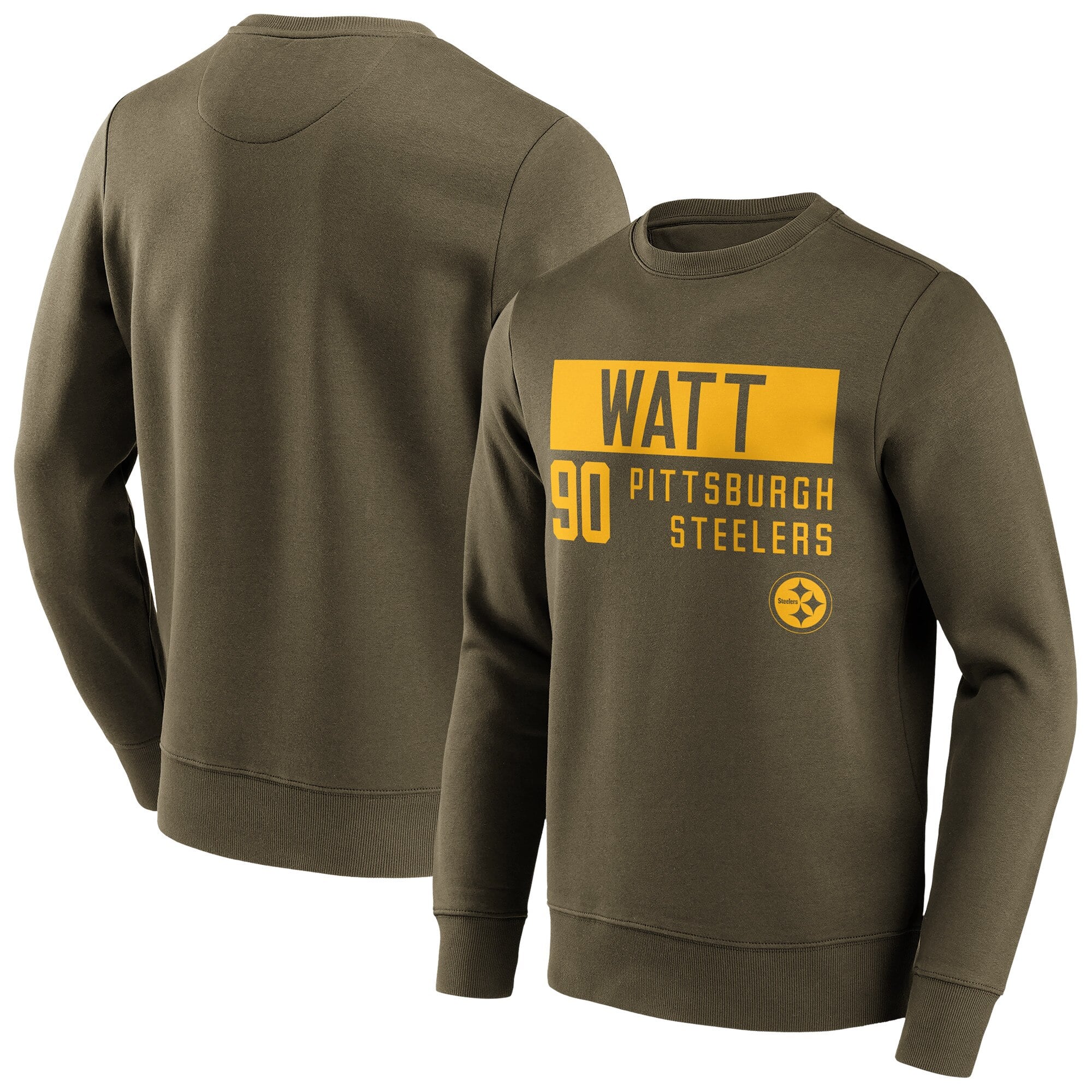 Felpa girocollo Pittsburgh Steelers - verde militare - T.J Watt - Uomo