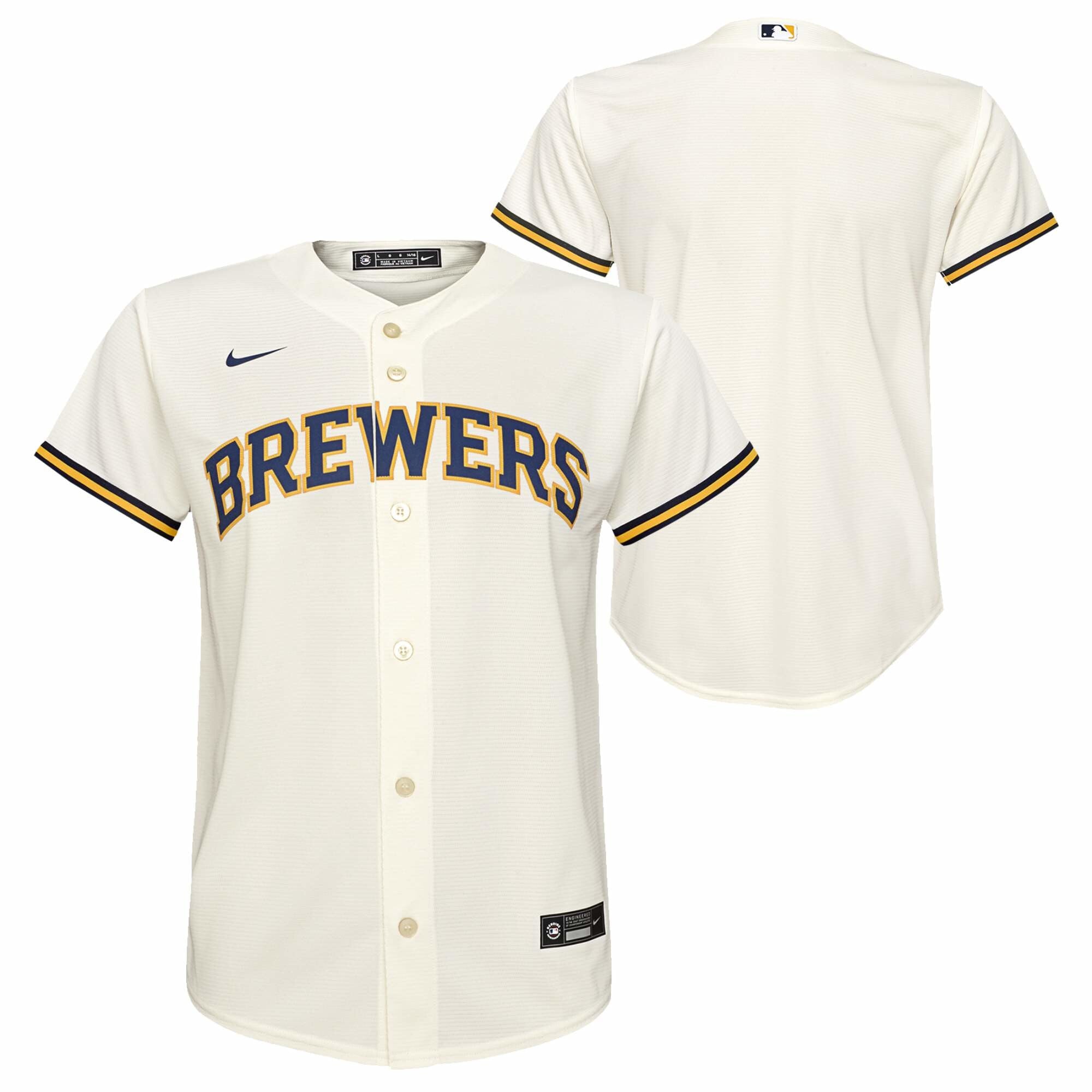 Milwaukee Brewers Nike Official Replica Home Jersey – Youth Milwaukee Brewers Nike Official Replica Home Jersey – Youth