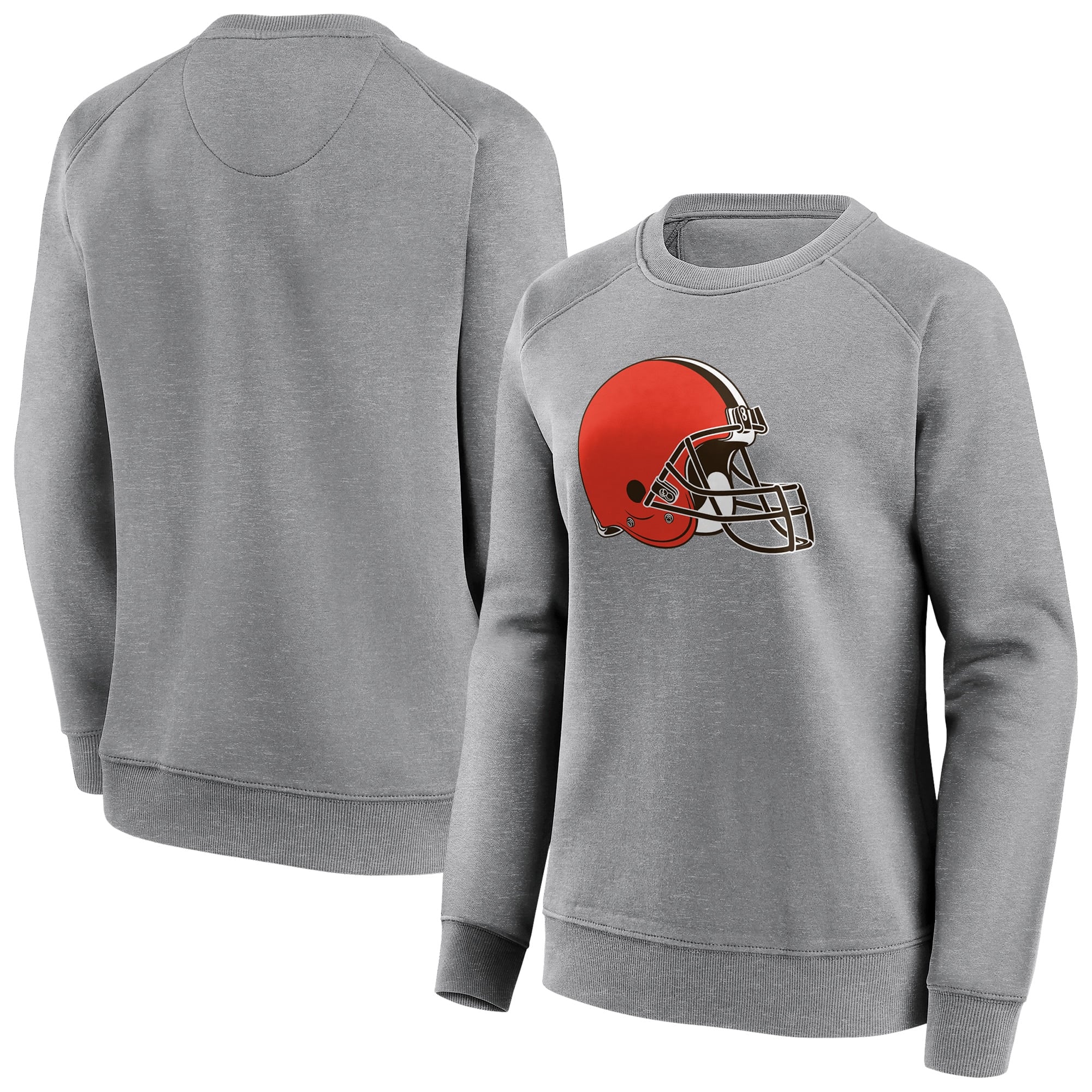 Sudadera con cuello redondo y logotipo de color neutro de los Cleveland Browns - Mujer