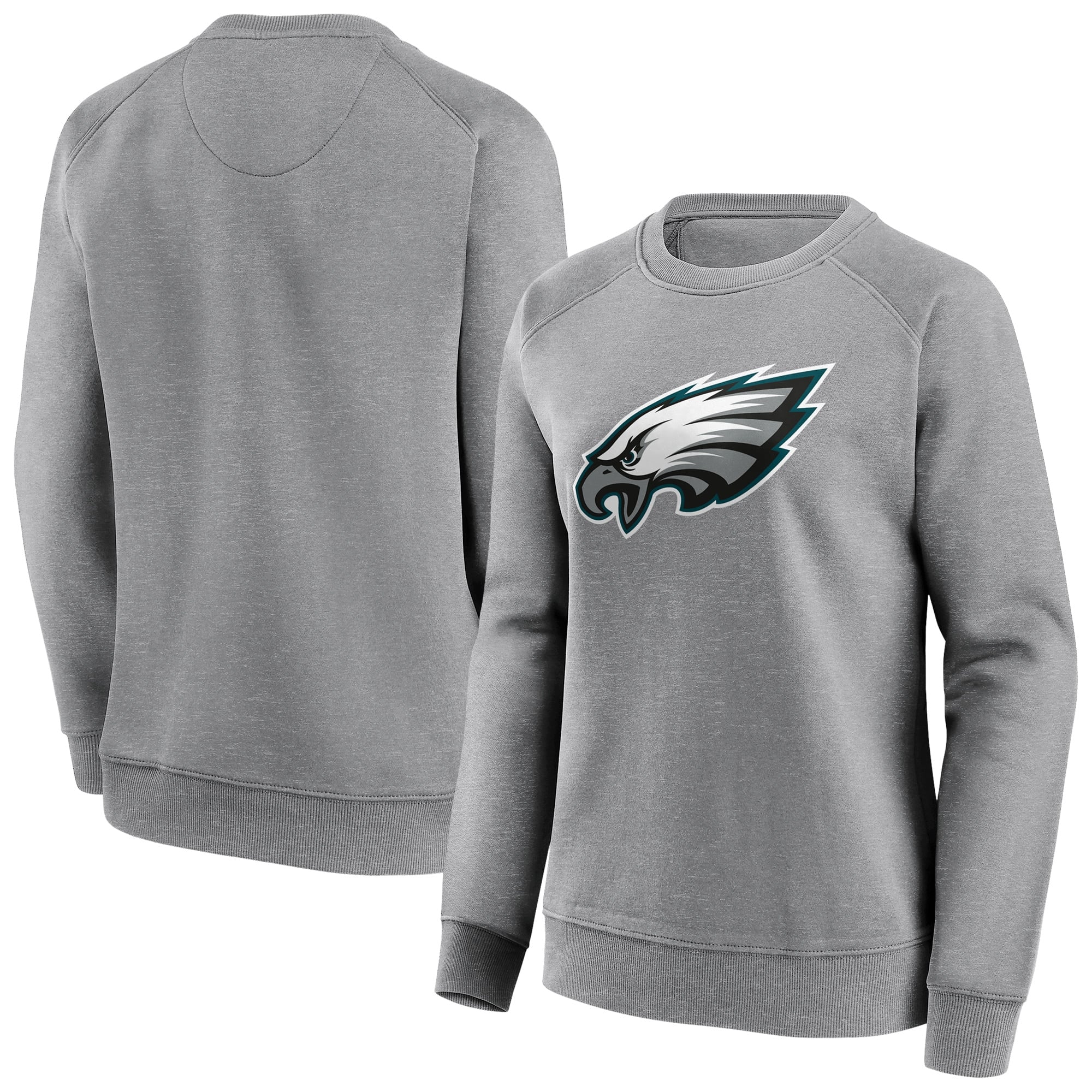 Sudadera con cuello redondo y logo de color neutro de los Philadelphia Eagles - Mujer