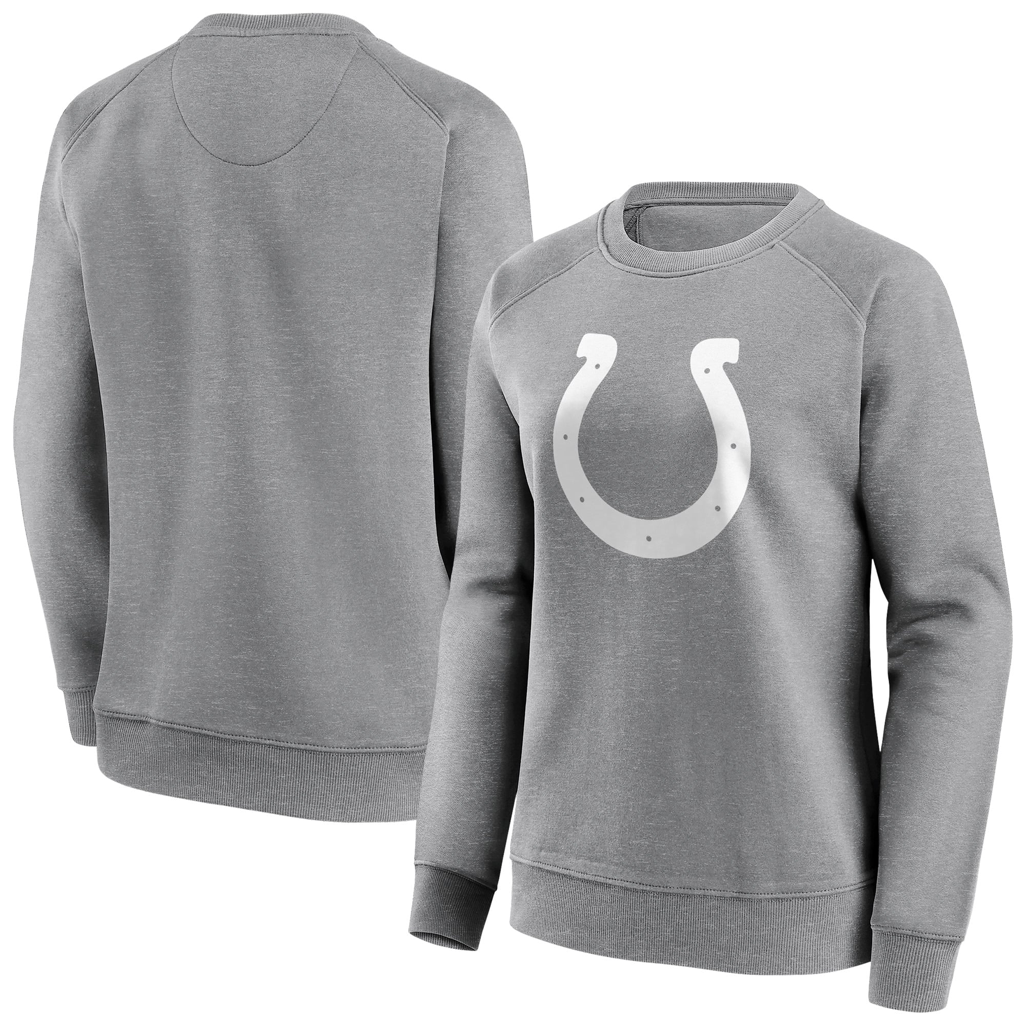 Sudadera con cuello redondo y logo de color neutro de los Indianapolis Colts - Mujer