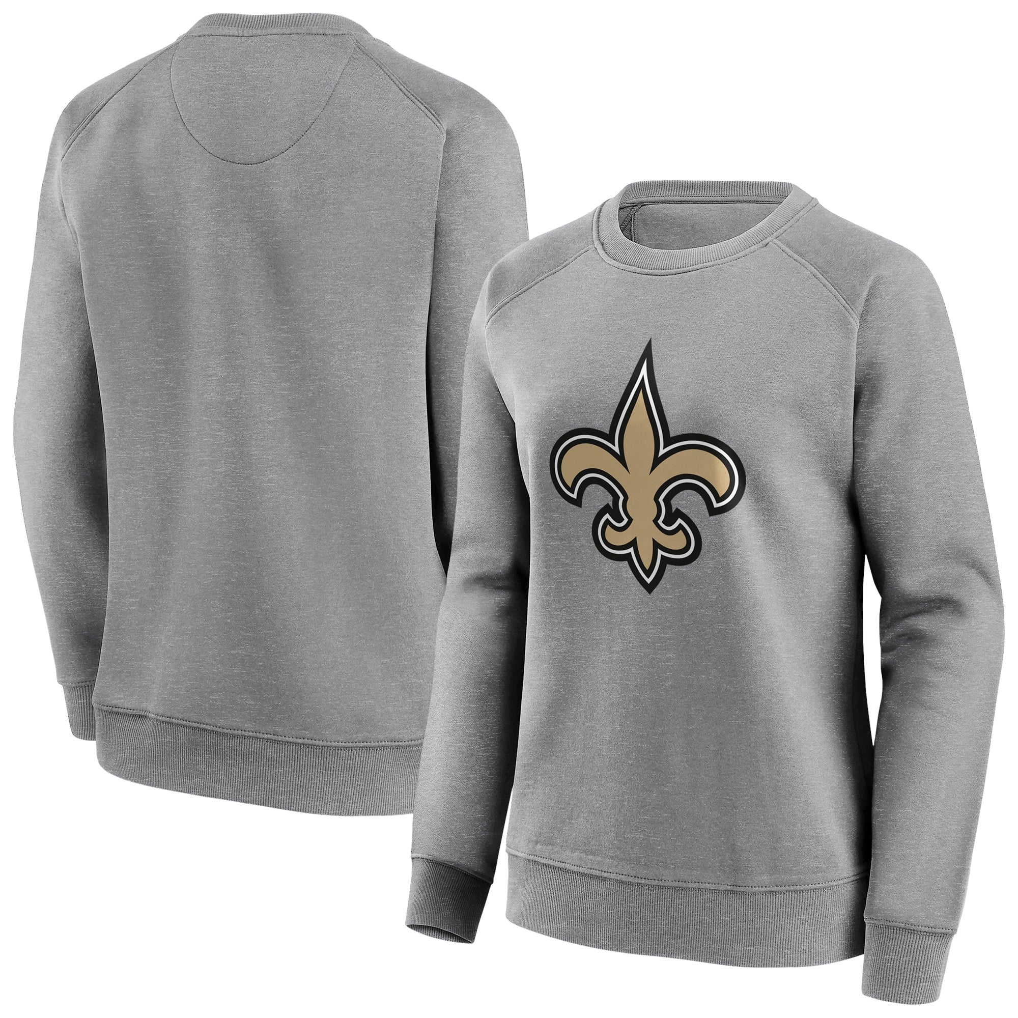 Sudadera con cuello redondo y logo de color neutro de los New Orleans Saints - Mujer