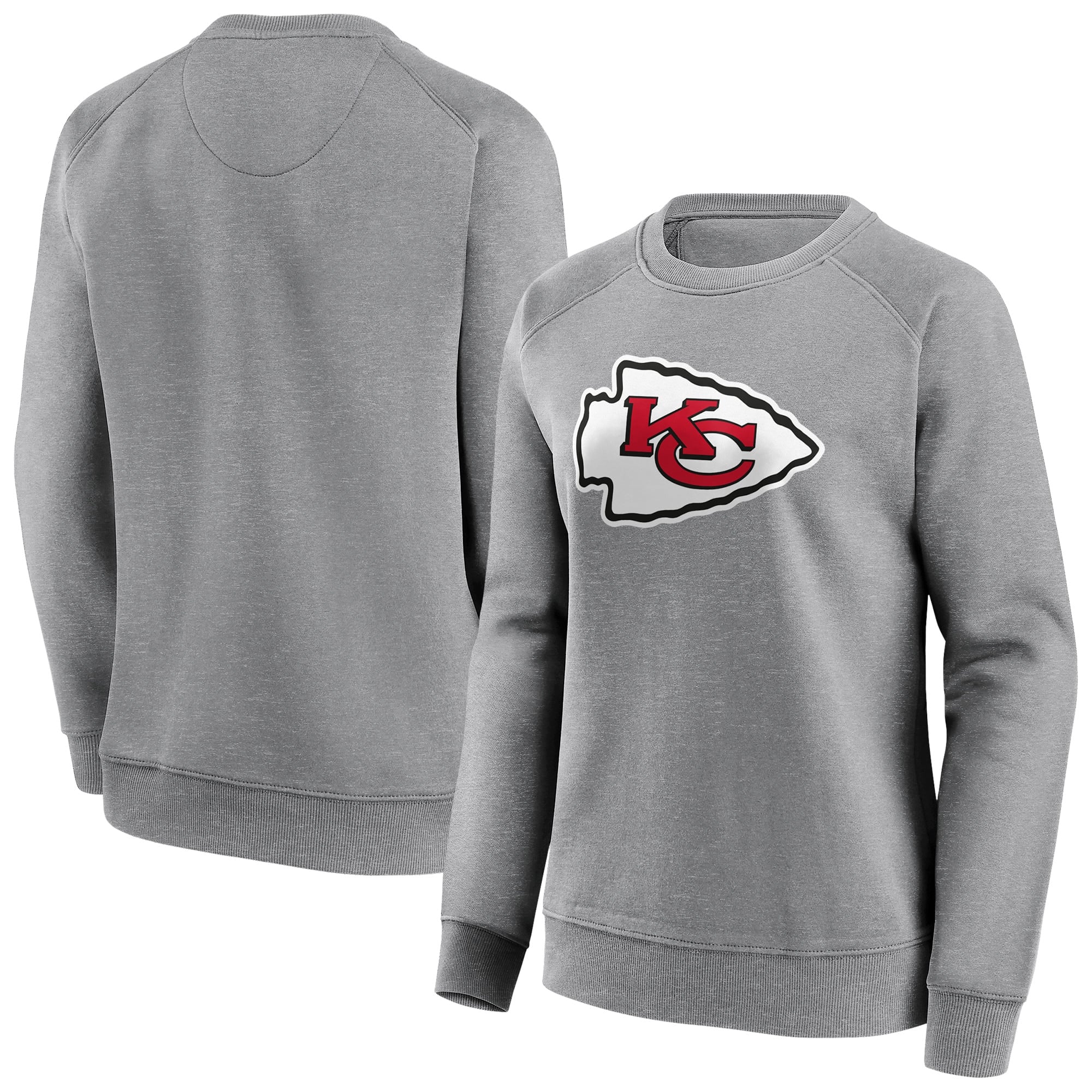 Kansas City Chiefs Neutral Colour Logo Crew Sweatshirt – Womens