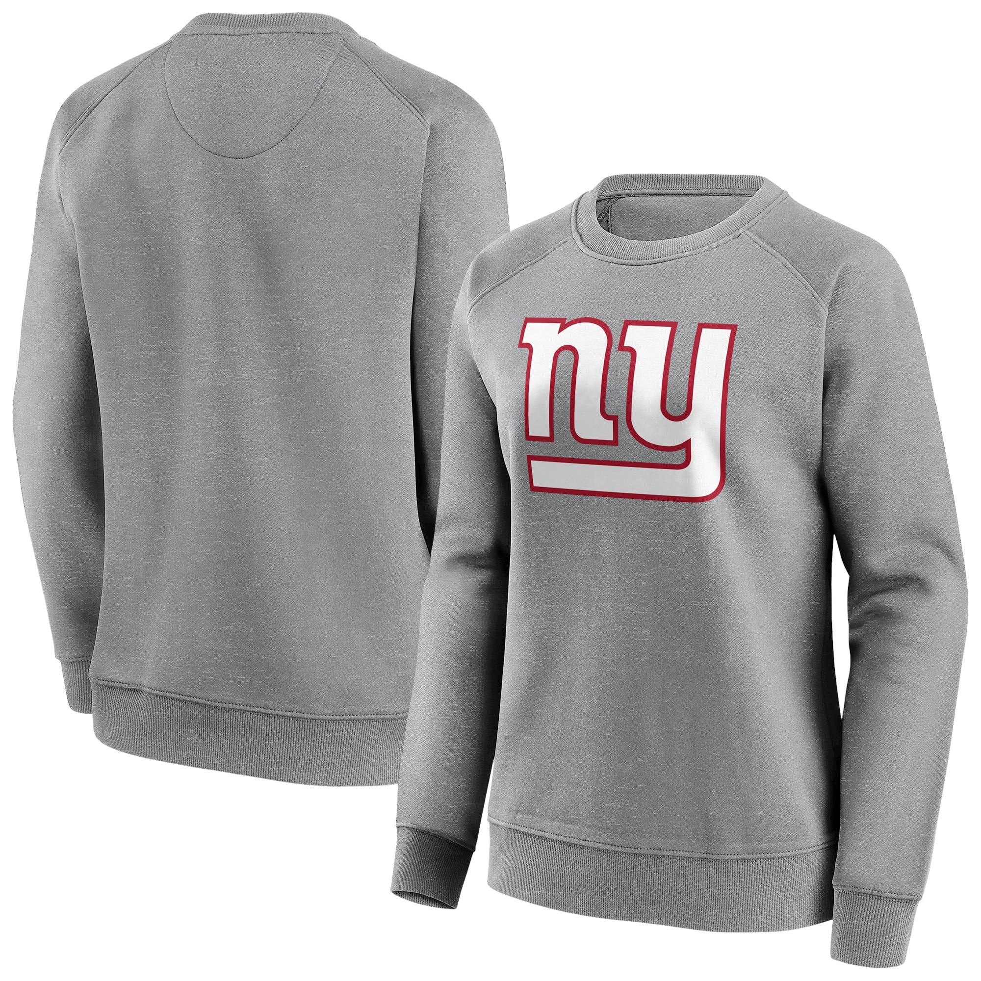 Sudadera con cuello redondo y logo de color neutro de los New York Giants - Mujer