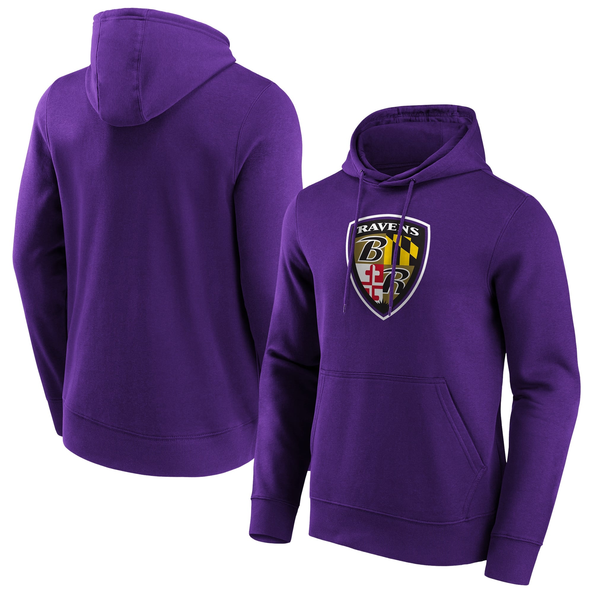 Felpa con cappuccio grafica Baltimore Ravens BR Sheild Iconic Hometown - Uomo