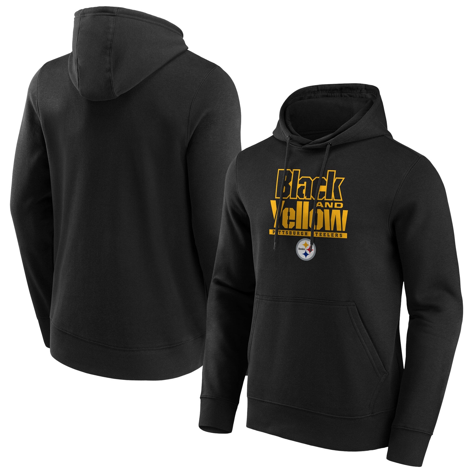 Pittsburgh Steelers Black & Yellow Iconic Hometown Graphic Hoodie - Mens