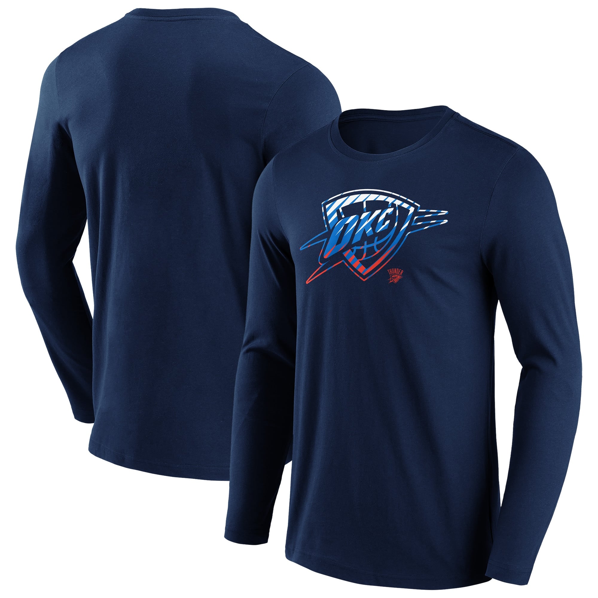Camiseta de manga larga de Oklahoma City Thunder Fade Fade - Mens - Hombres