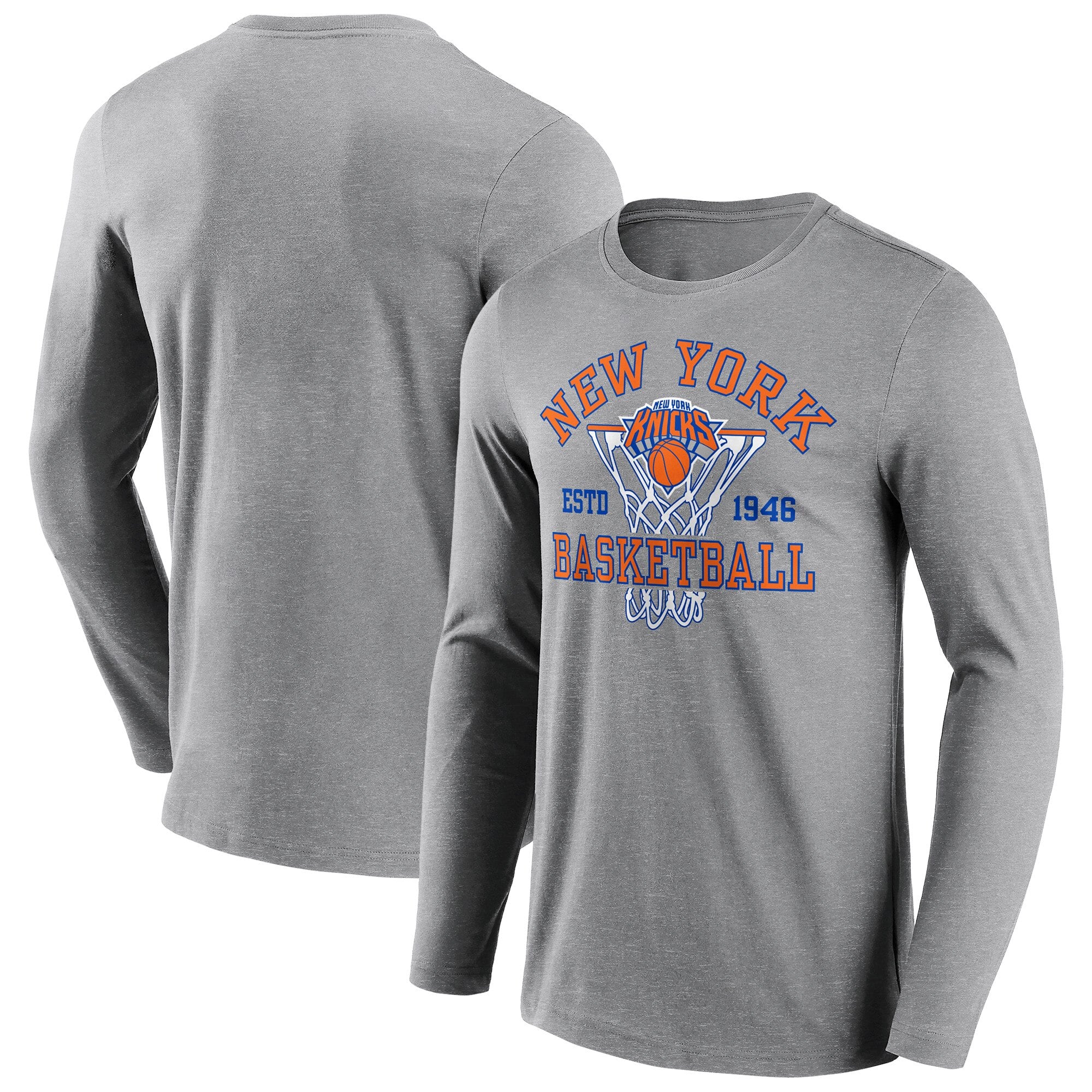 Camiseta de manga larga con gráfico Nothing But Net de los New York Knicks para hombre