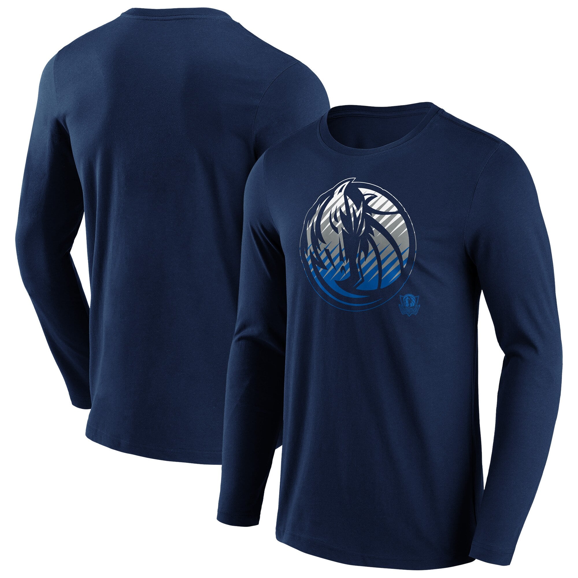 T-shirt a maniche lunghe con grafica Fade dei Dallas Mavericks - Uomo