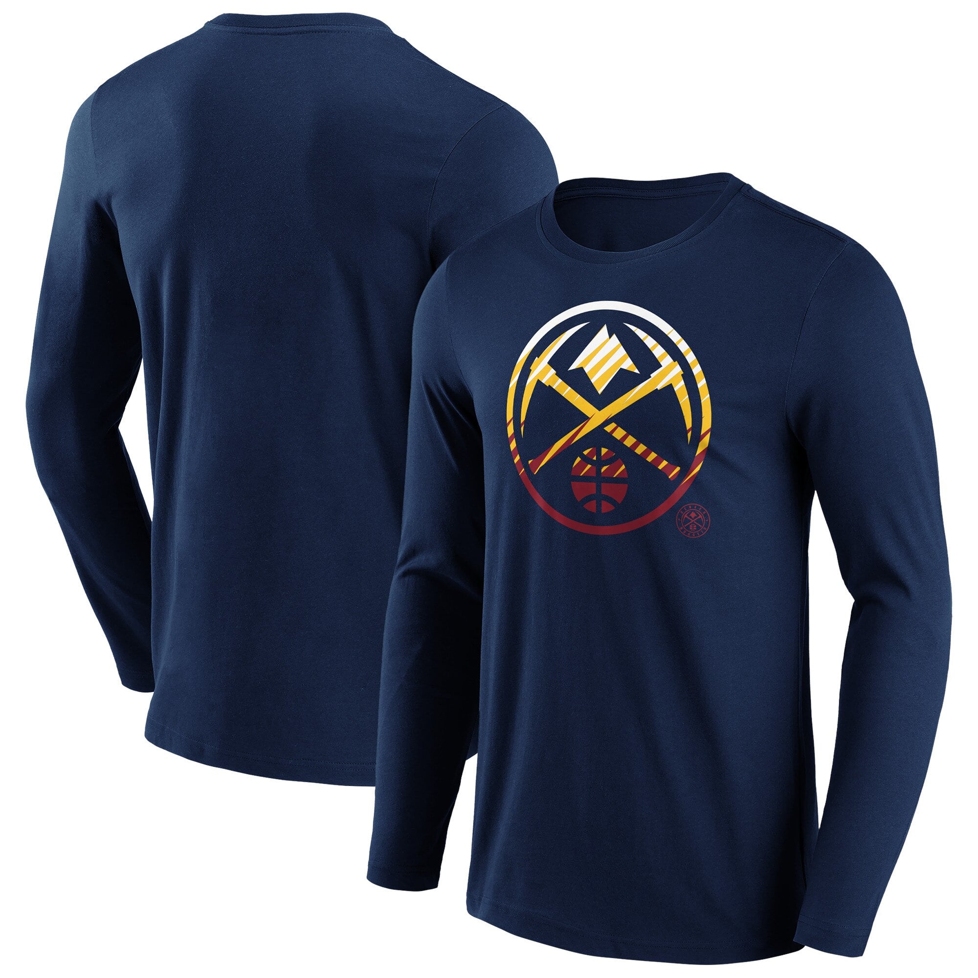 T-shirt a maniche lunghe con grafica sbiadita dei Denver Nuggets - Uomo