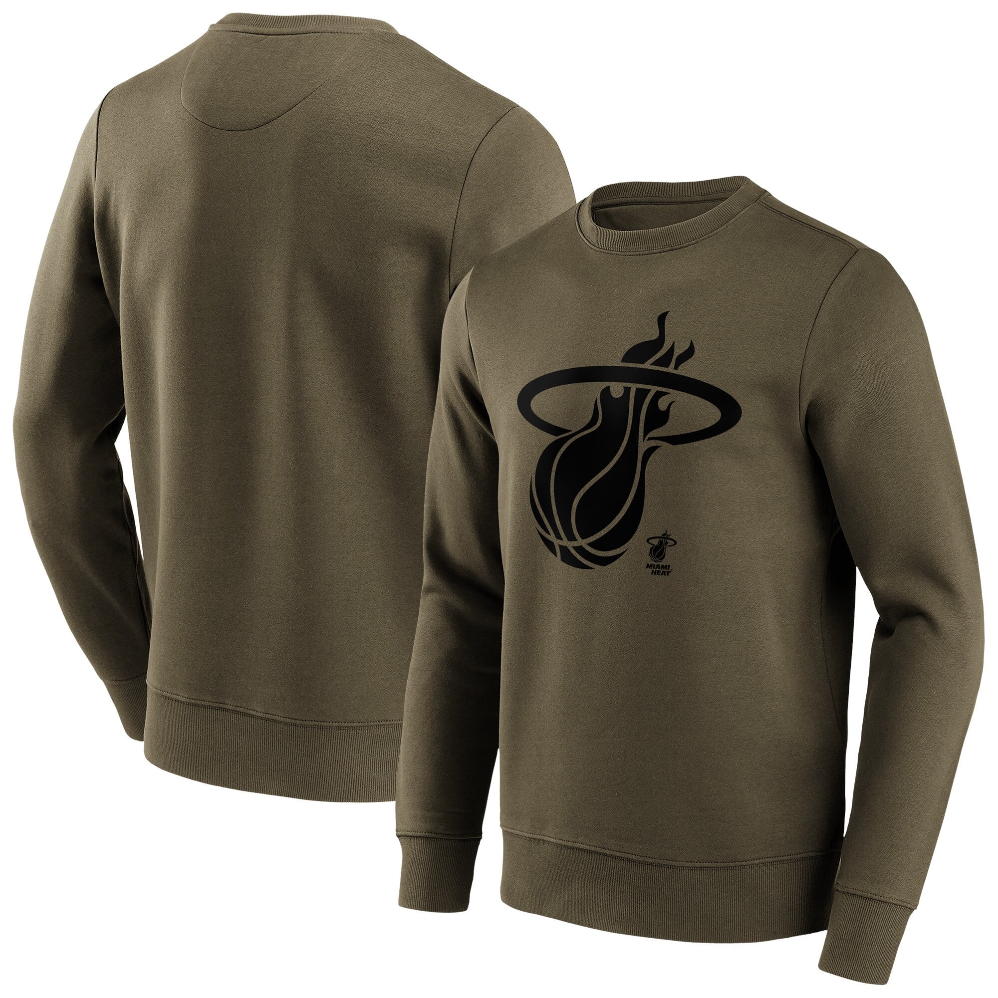 Sudadera con cuello redondo y logo de moda preferida de la marca Miami Heat Fanatics - Hombre