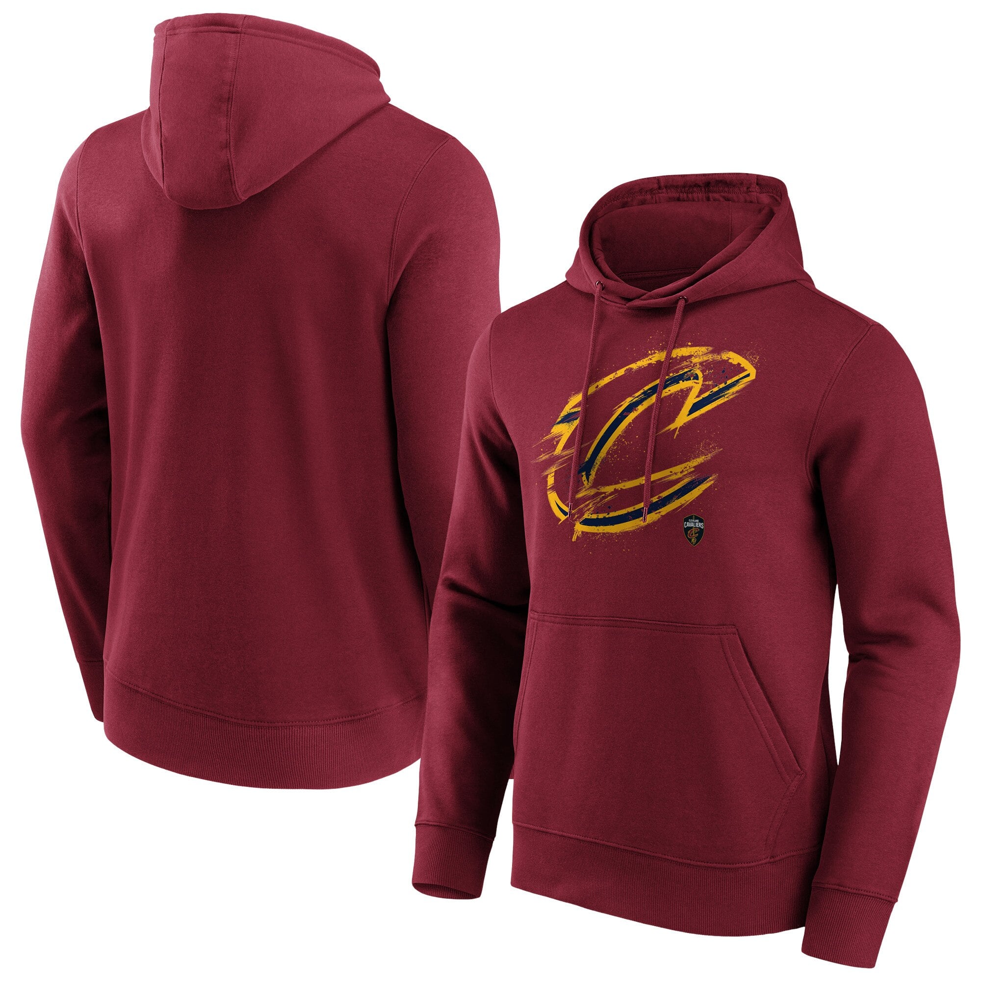 Sudadera con capucha con estampado de salpicaduras de la marca Fanatics de los Cleveland Cavaliers - Hombre