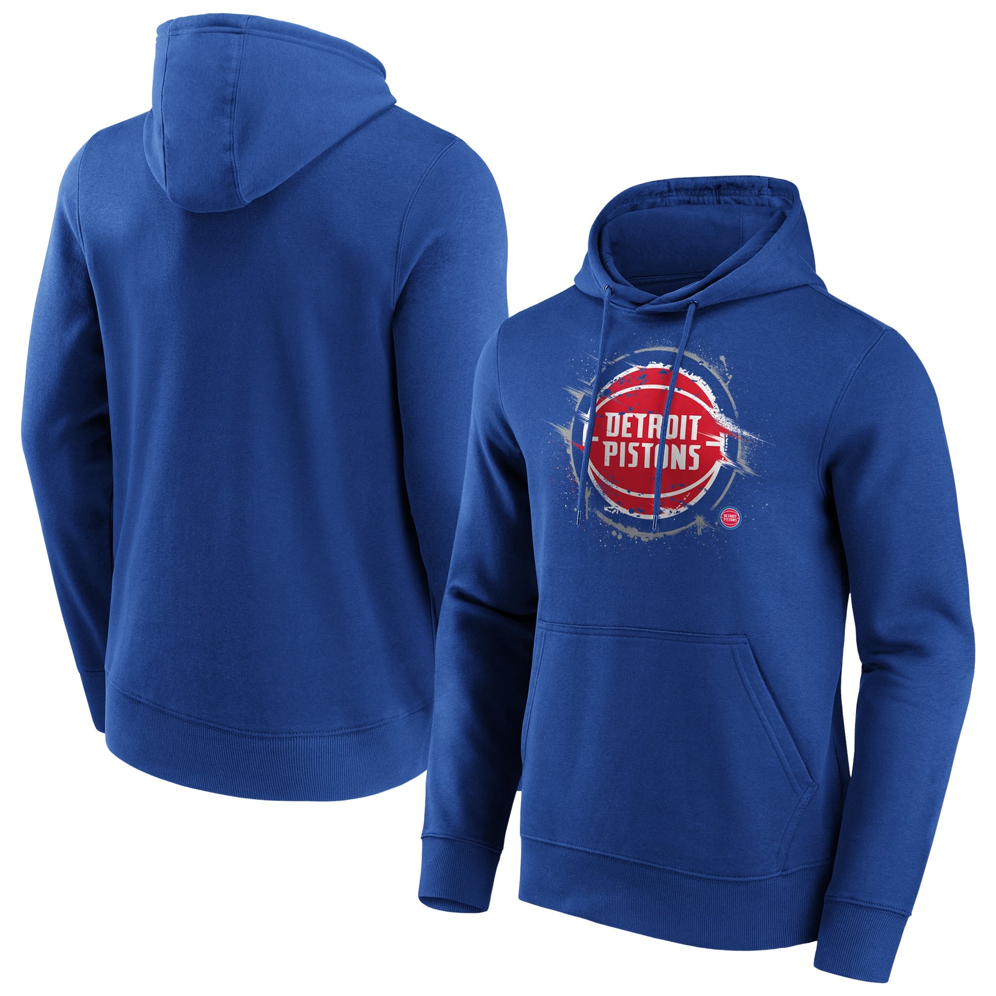 Felpa con cappuccio e grafica splatter dei Detroit Pistons Fanatics - Uomo