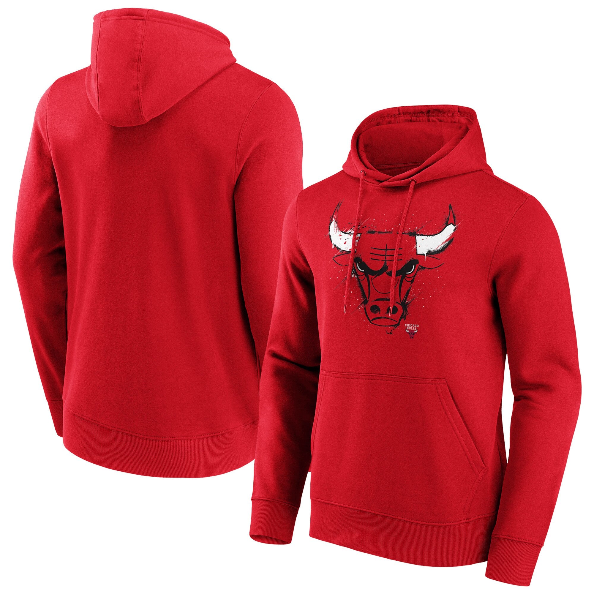Felpa con cappuccio e grafica splatter dei Chicago Bulls Fanatics - Uomo