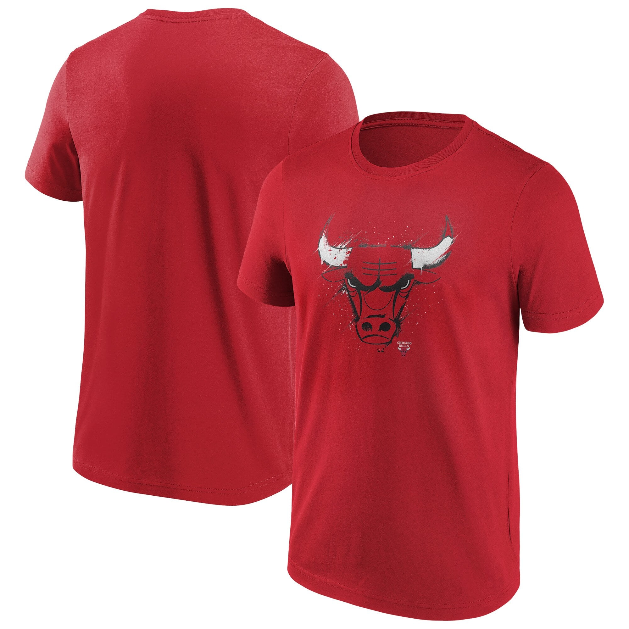 T-shirt graphique éclaboussures de marque Fanatics des Chicago Bulls - Homme
