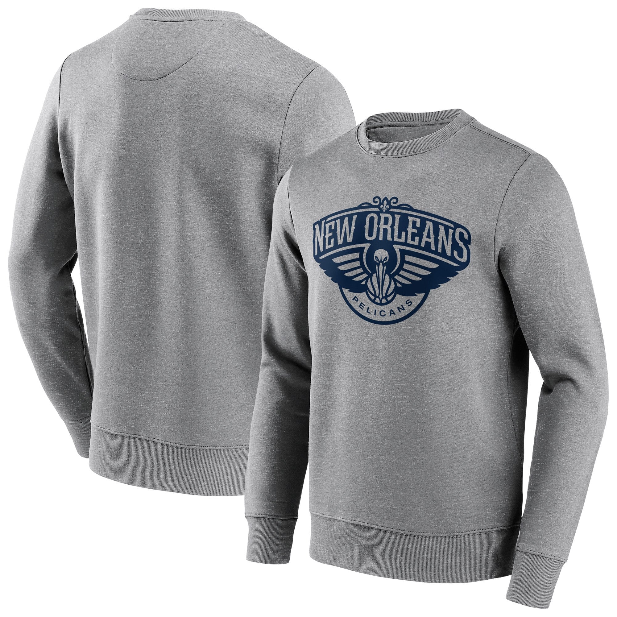 Sudadera New Orleans Pelicans Fanatics Branded Mono Logo Crew - Hombre