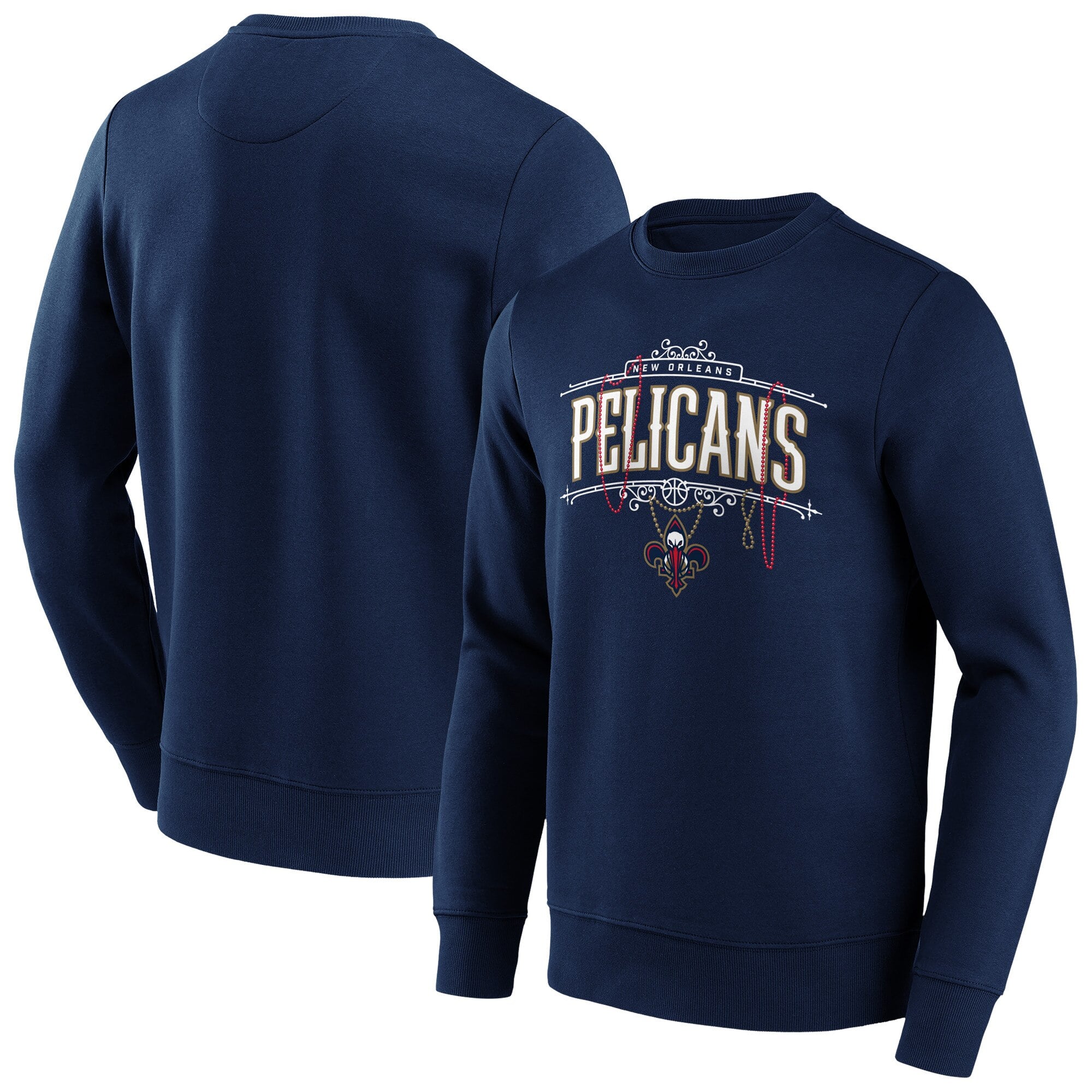 Sweat-shirt ras du cou avec mot-symbole coloré Fashion Miami Heat - Hommes