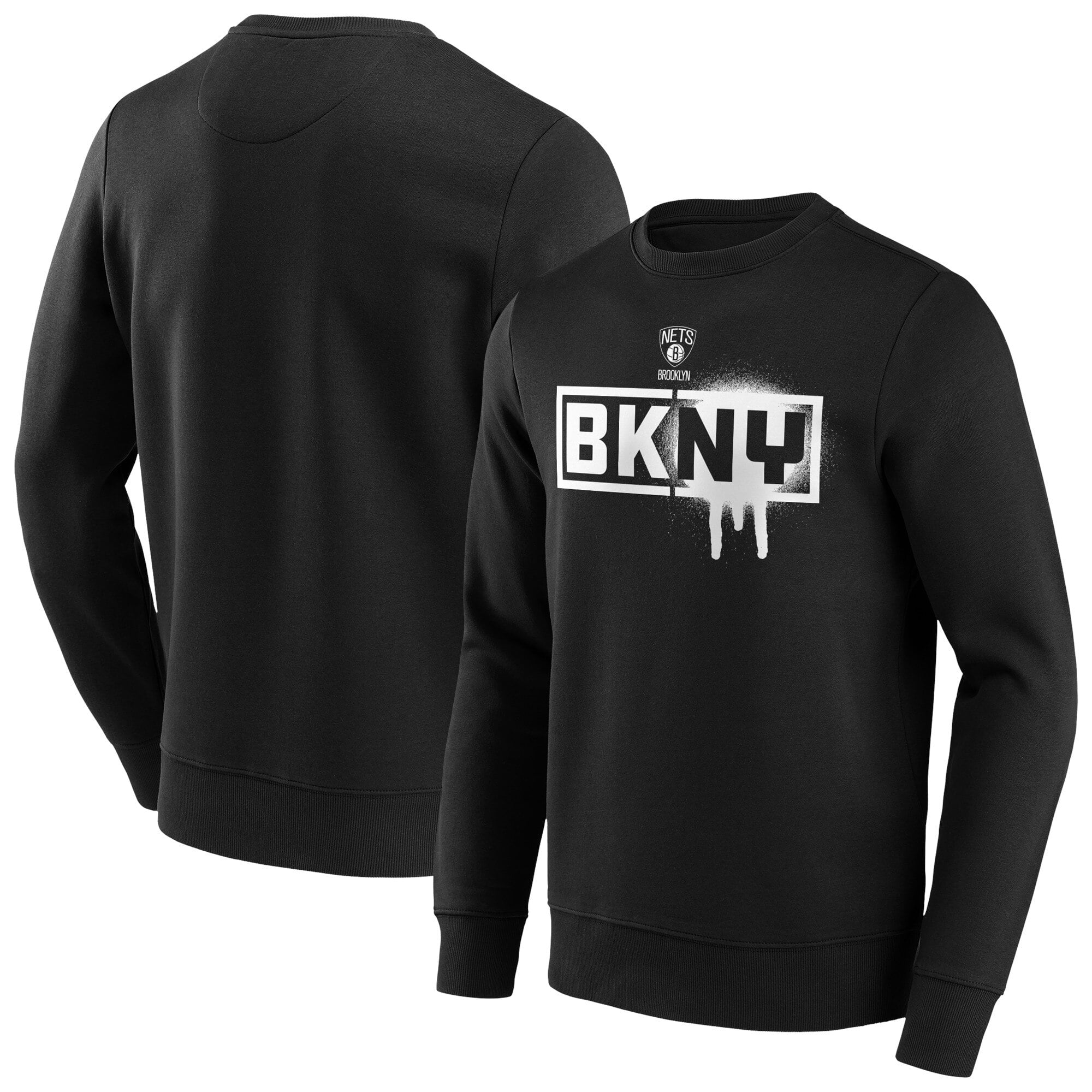 Sudadera Brooklyn Nets Fanatics Branded Iconic Hometown Graphic Crew - Hombre - Grande y alto