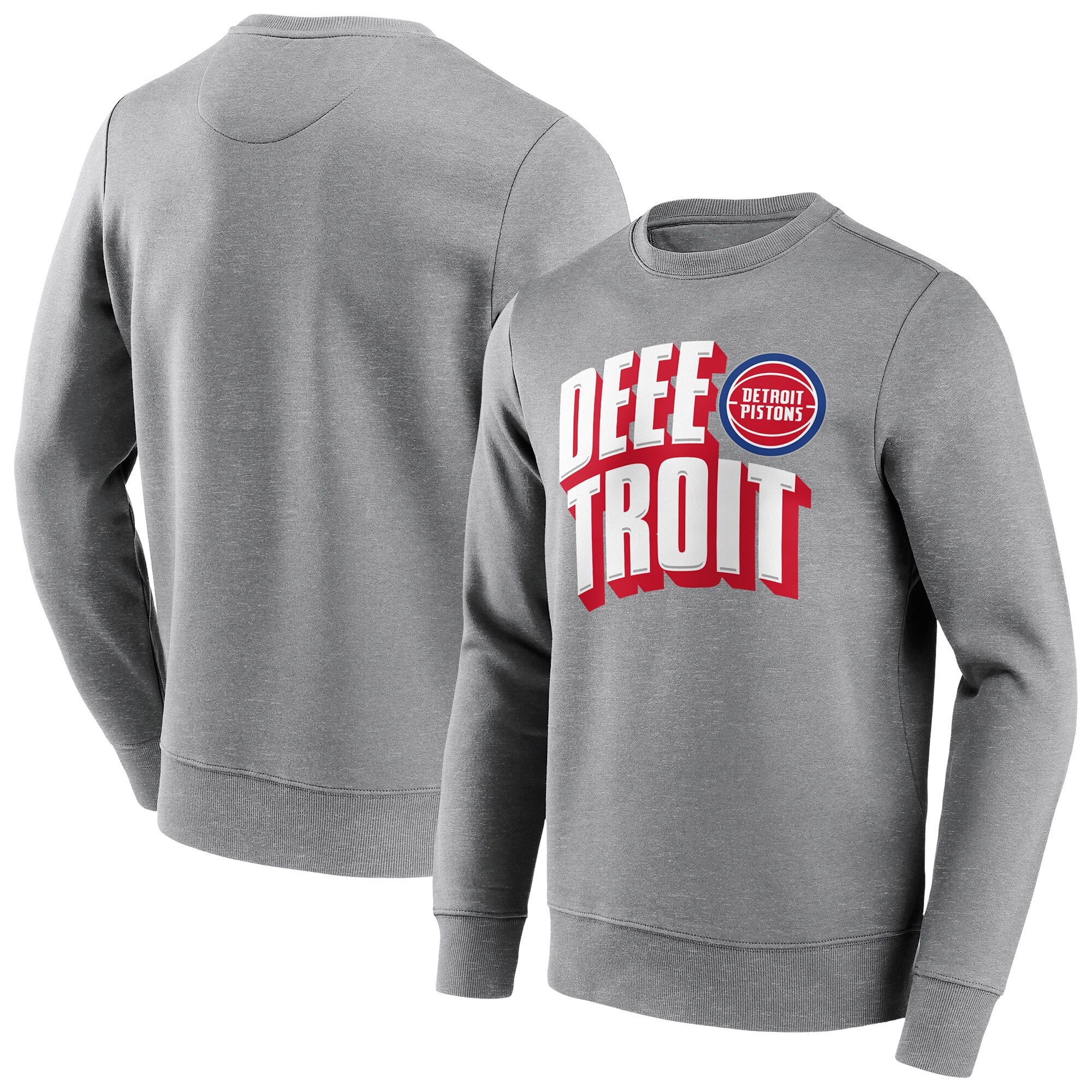 Detroit Pistons Iconic Hometown Graphic Crew Sweatshirt – Mens – Big and Tall