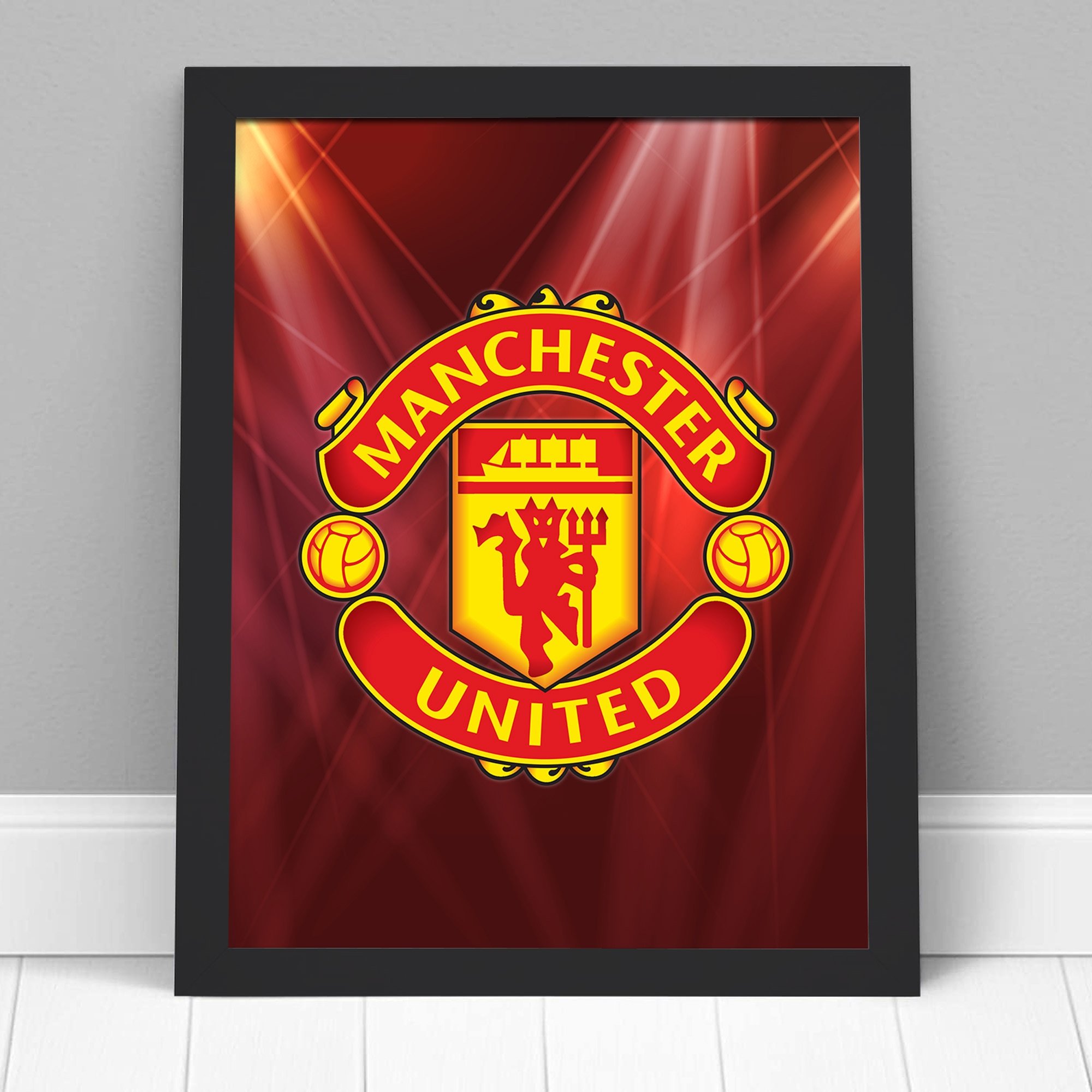 Stampa incorniciata stemma Manchester United - A2