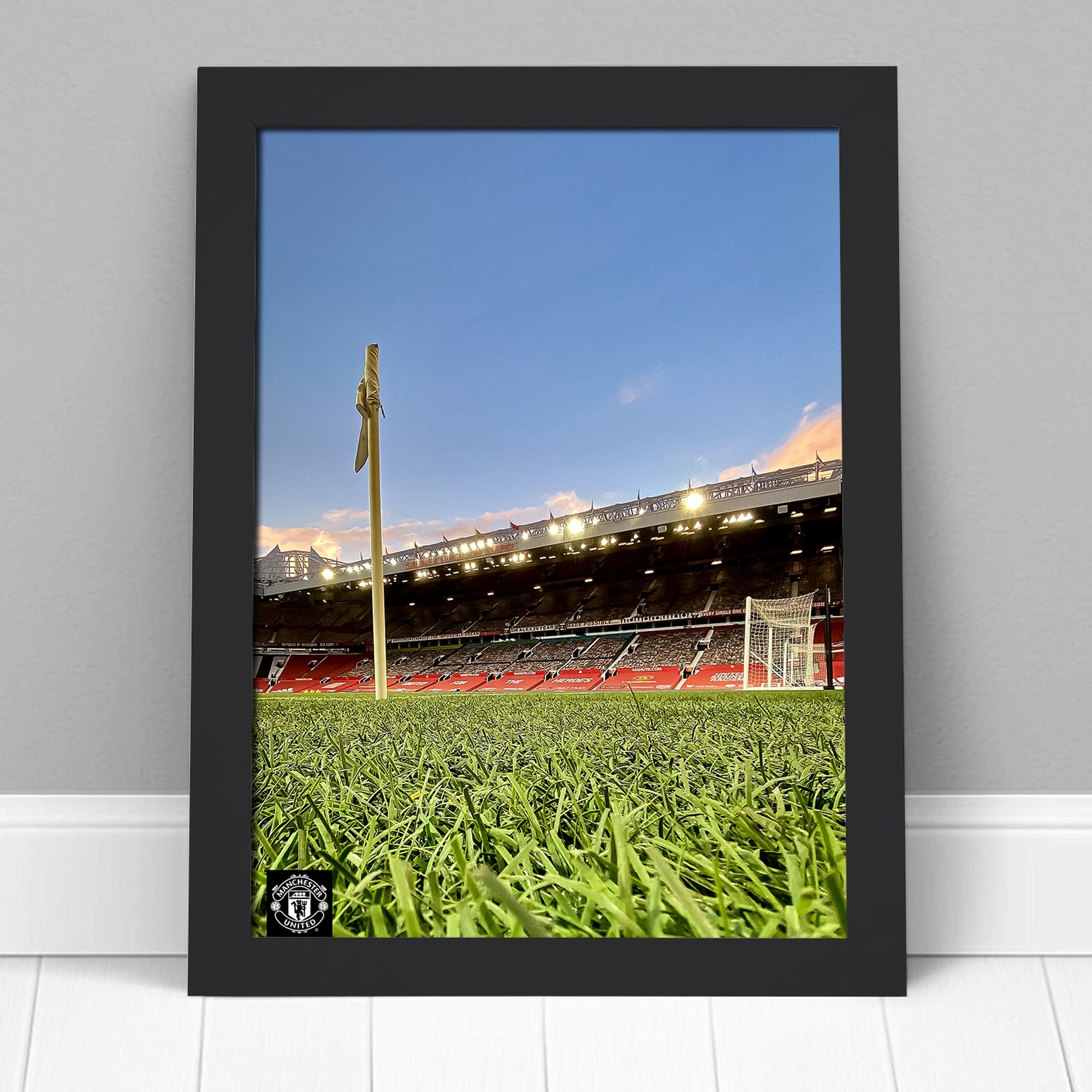 Stampa incorniciata Manchester United Old Trafford Ptichside - A2
