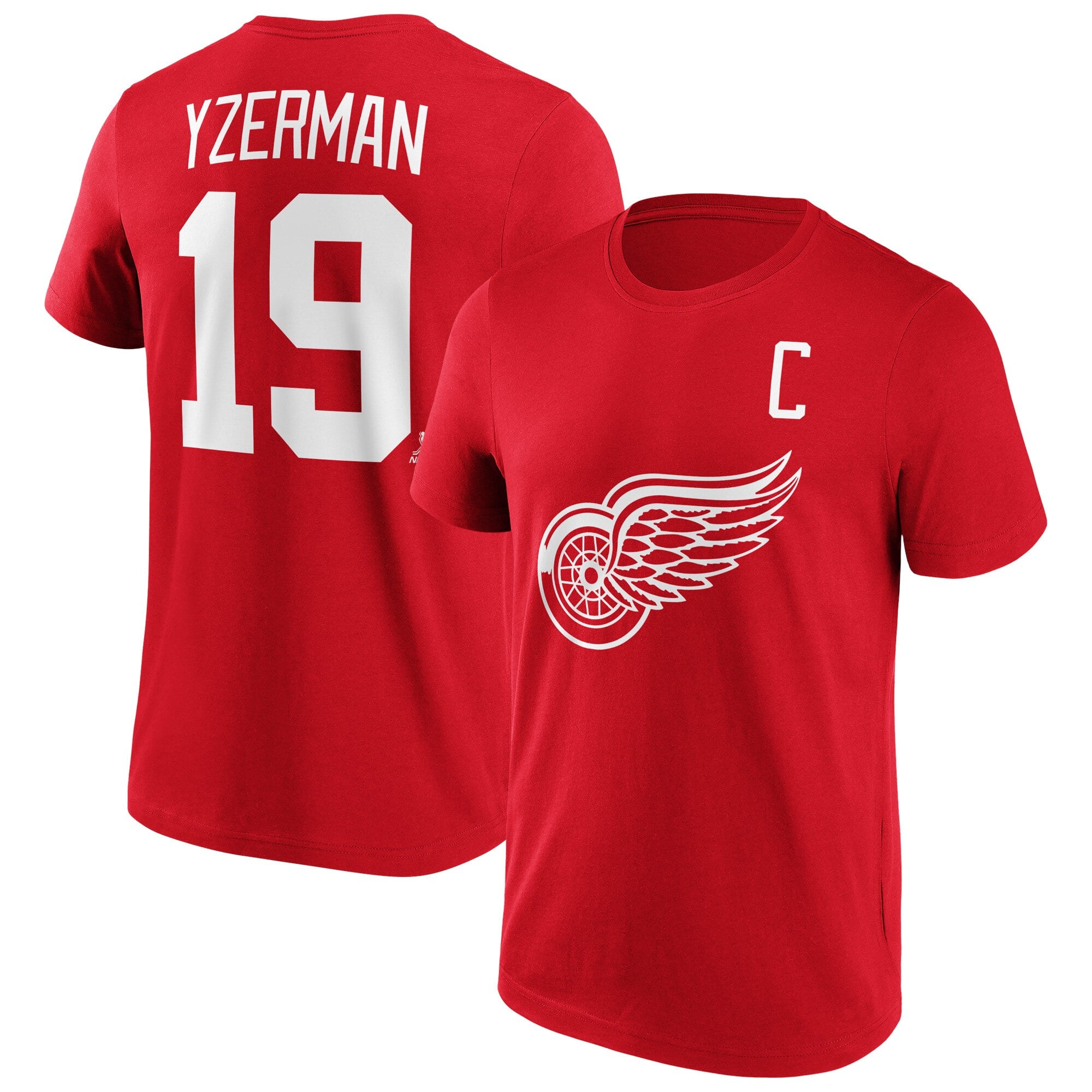 Detroit Red Wings Iconic Name & Number Graphic T-Shirt – Red – Steve Yzerman – Mens Detroit Red Wings Iconic Name & Number Graphic T-Shirt – Red – Steve Yzerman – Mens
