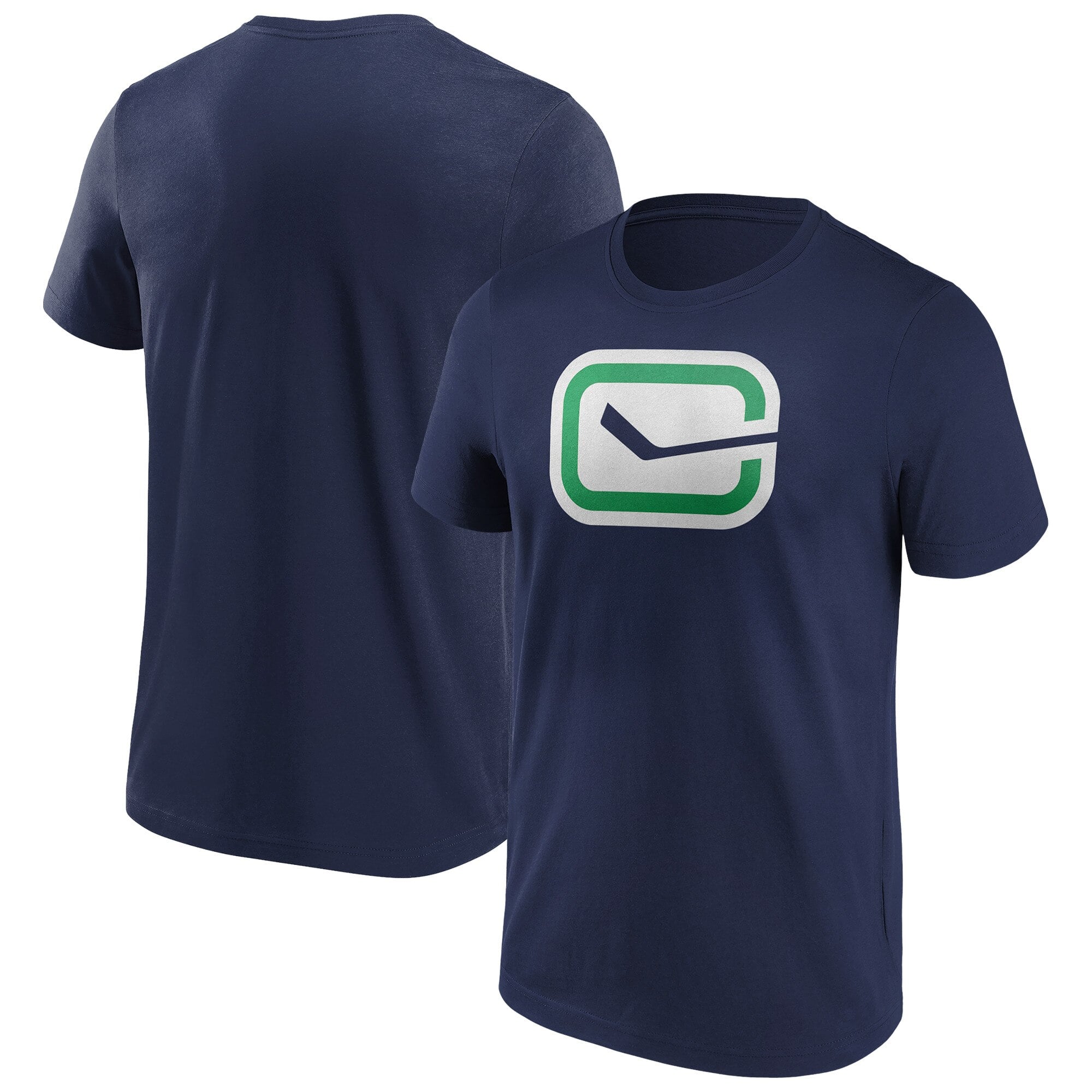 Vancouver Canucks Iconic Logo Graphic T-Shirt – Navy – Mens