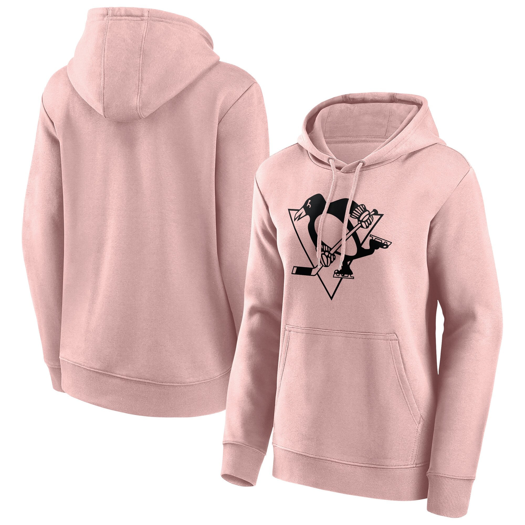 Pittsburgh Penguins Fashion Colour Logo Hoodie – Pink – Womens