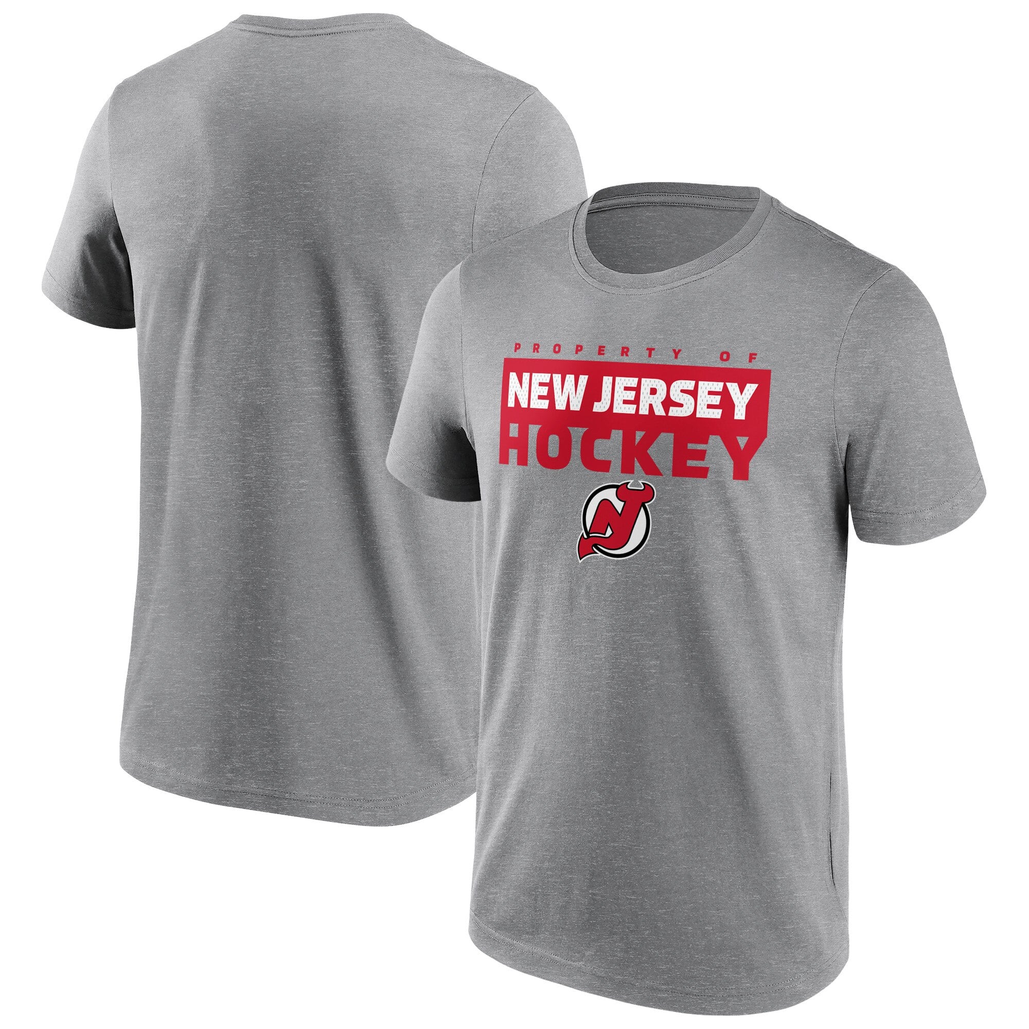 New Jersey Devils Gain Ground T-Shirt – Sports Grey – Mens New Jersey Devils Gain Ground T-Shirt – Sports Grey – Mens