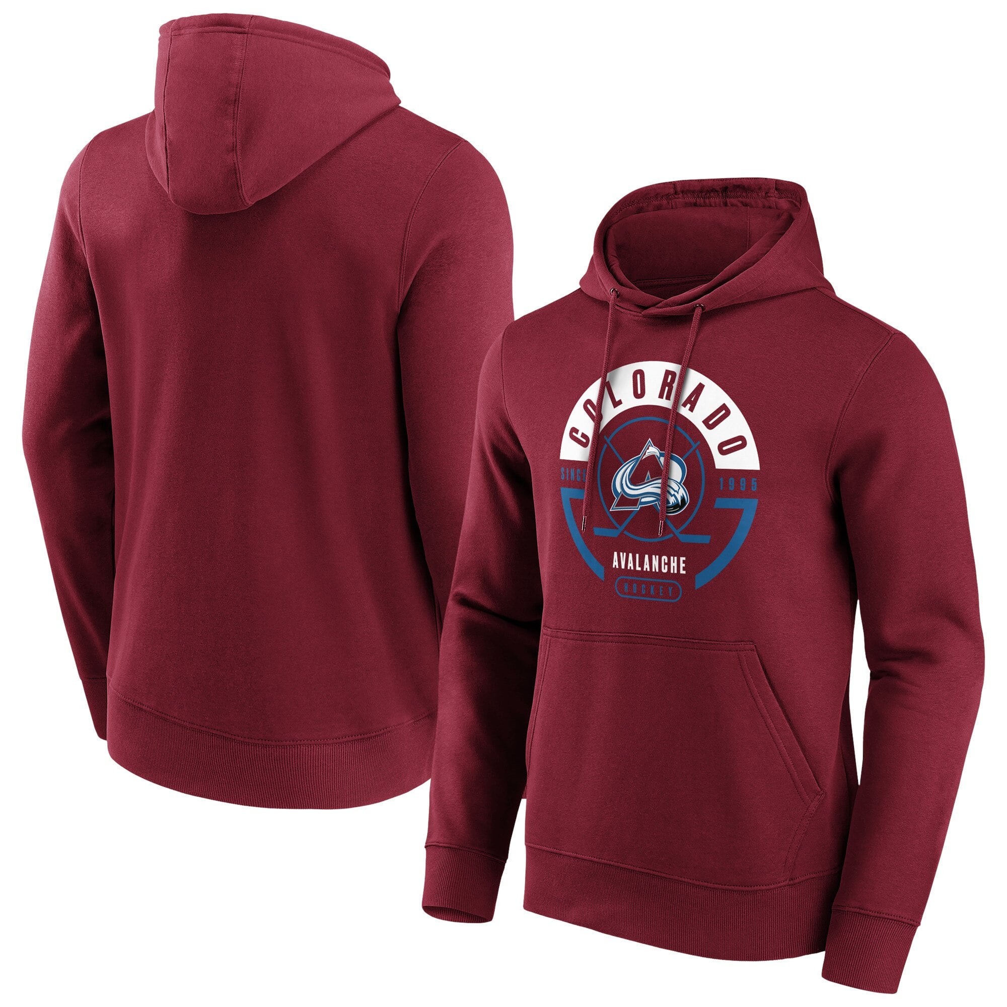 Colorado Avalanche Block Party Hoodie – Claret – Mens
