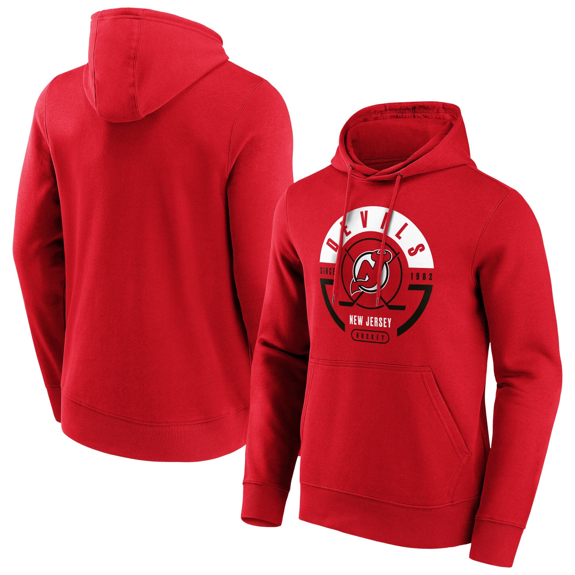 New Jersey Devils Block Party Hoodie - Red - Mens